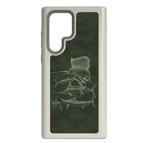 Guy Harvey Fortitude Series for Samsung Galaxy S22 Ultra - Green Camo - Custom Case - Gray - cellhelmet