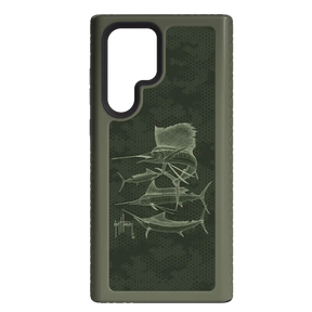 Guy Harvey Fortitude Series for Samsung Galaxy S22 Ultra - Green Camo - Custom Case - OliveDrabGreen - cellhelmet