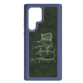 Guy Harvey Fortitude Series for Samsung Galaxy S22 Ultra - Green Camo - Custom Case - SlateBlue - cellhelmet