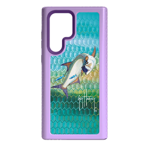 Guy Harvey Fortitude Series for Samsung Galaxy S22 Ultra - Tarpon Skin - Custom Case - LilacBlossom - cellhelmet