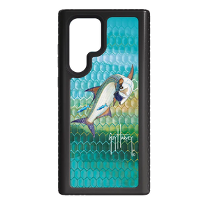Guy Harvey Fortitude Series for Samsung Galaxy S22 Ultra - Tarpon Skin - Custom Case - OnyxBlack - cellhelmet