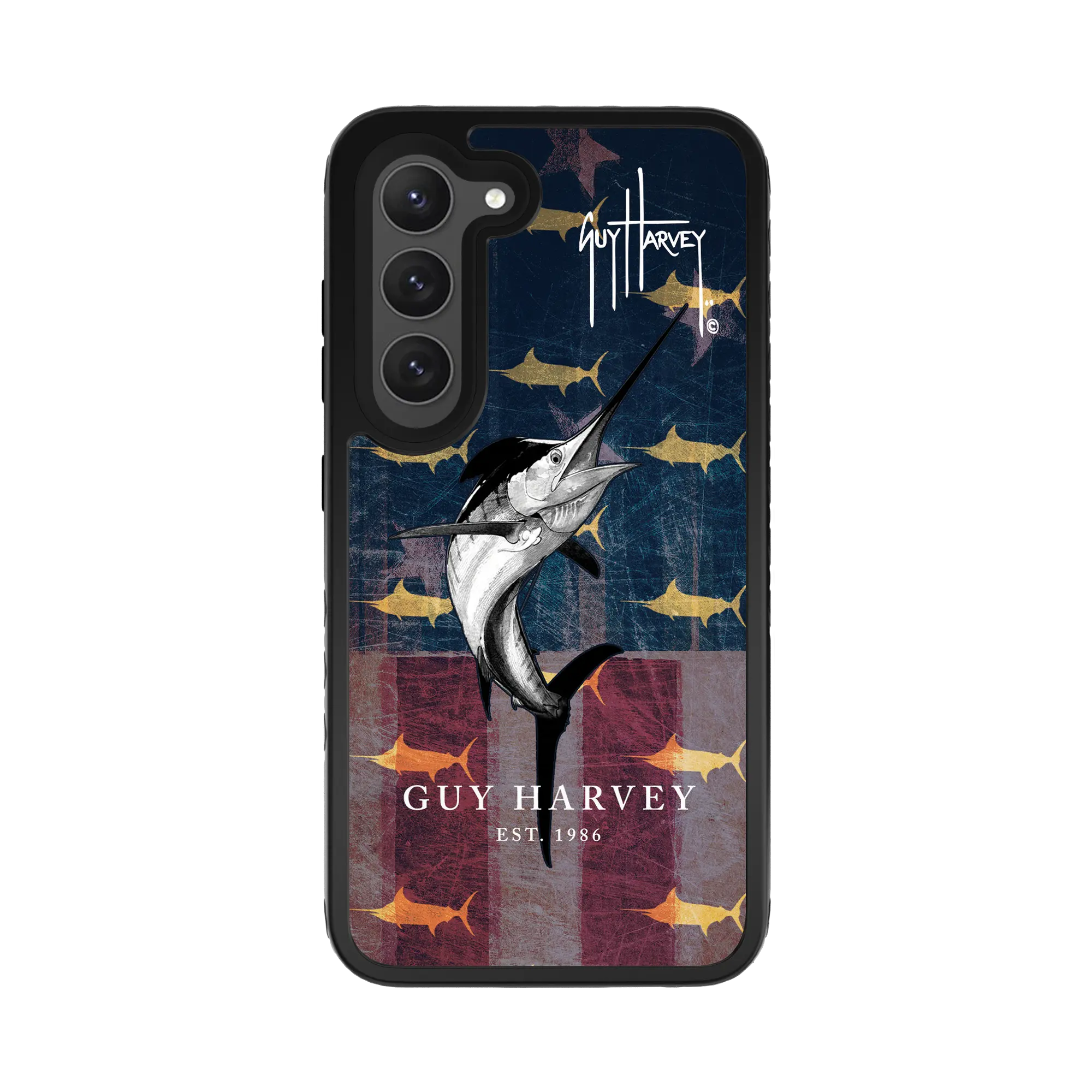 Guy Harvey Fortitude Series for Samsung Galaxy S23 - American Marlin - Custom Case - OnyxBlack - cellhelmet