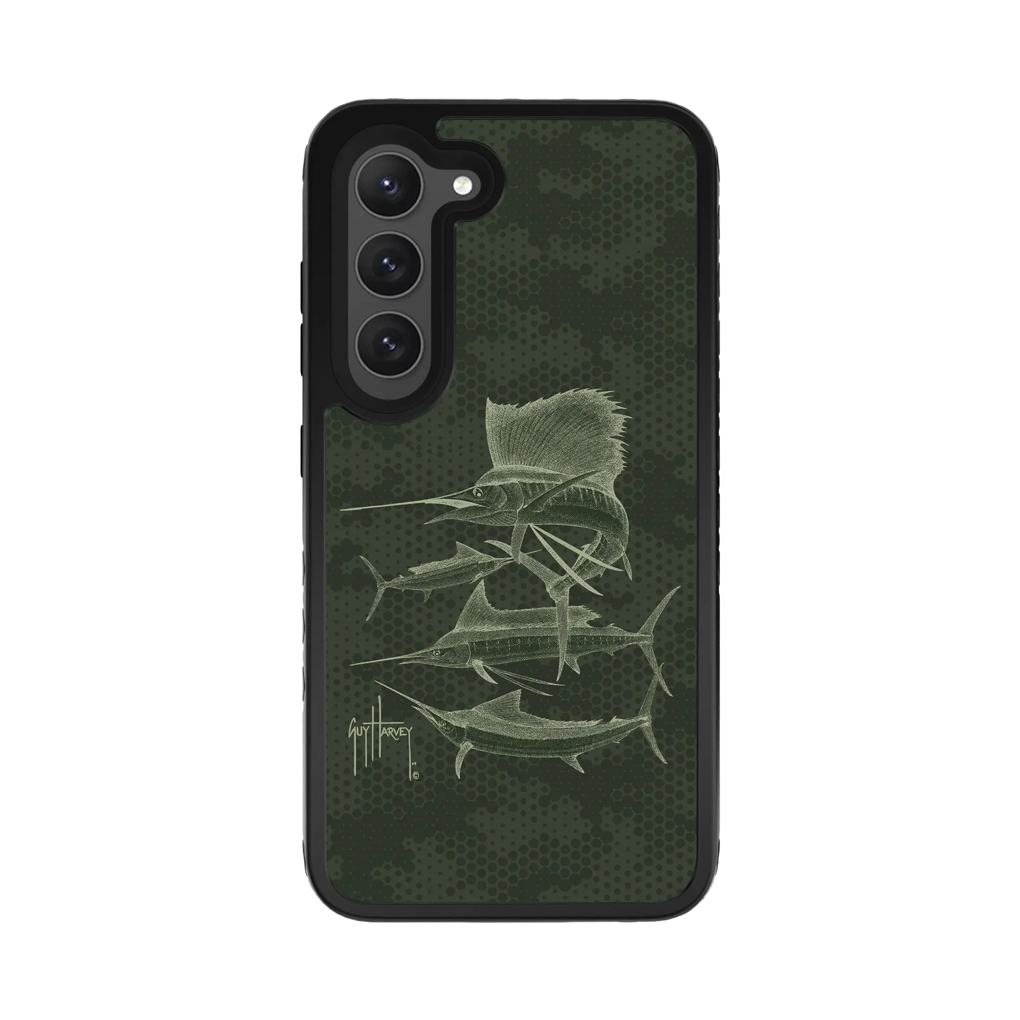 Guy Harvey Fortitude Series for Samsung Galaxy S23 - Green Camo - Custom Case - OnyxBlack - cellhelmet