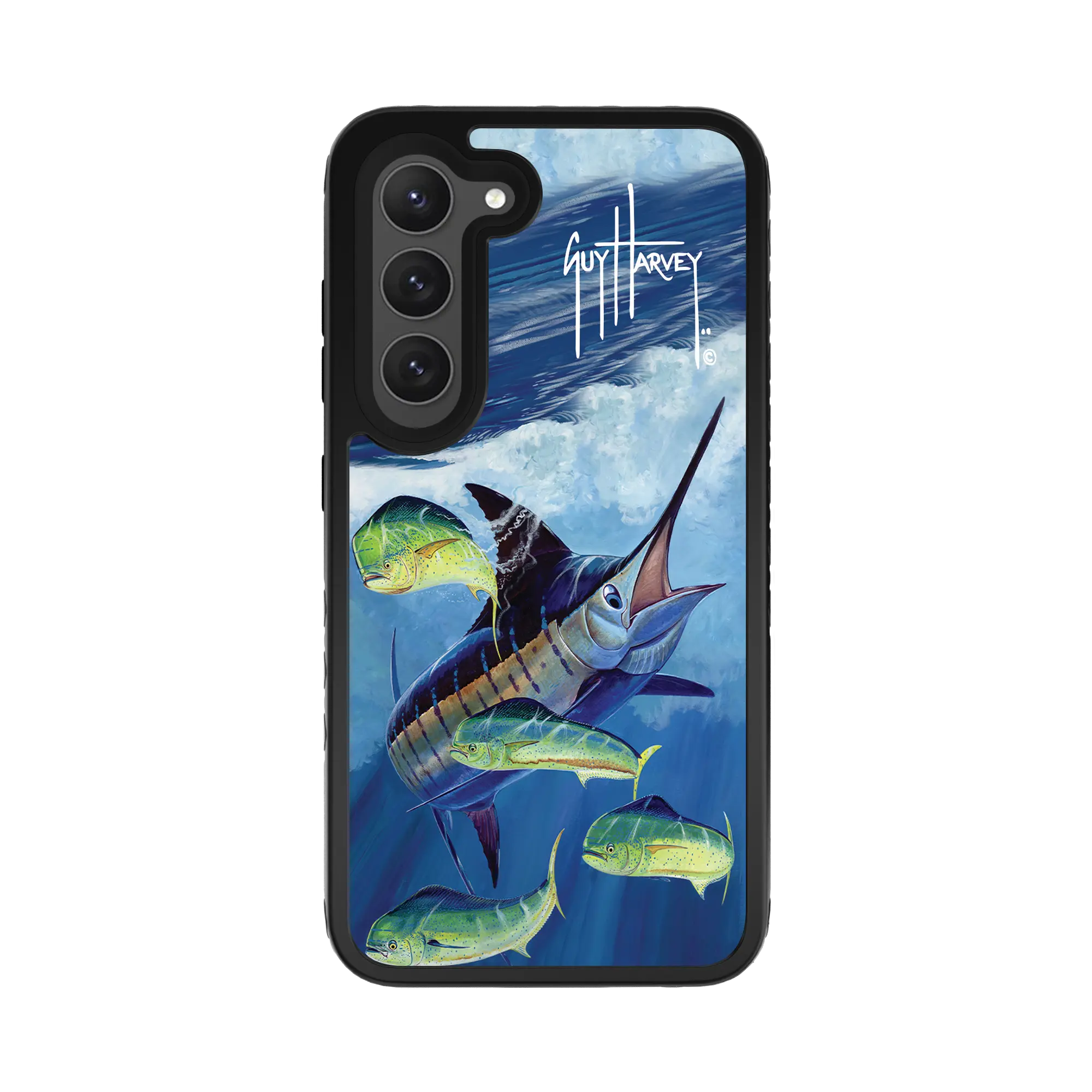 Guy Harvey Fortitude Series for Samsung Galaxy S23 Plus - Four Play - Custom Case - OnyxBlack - cellhelmet