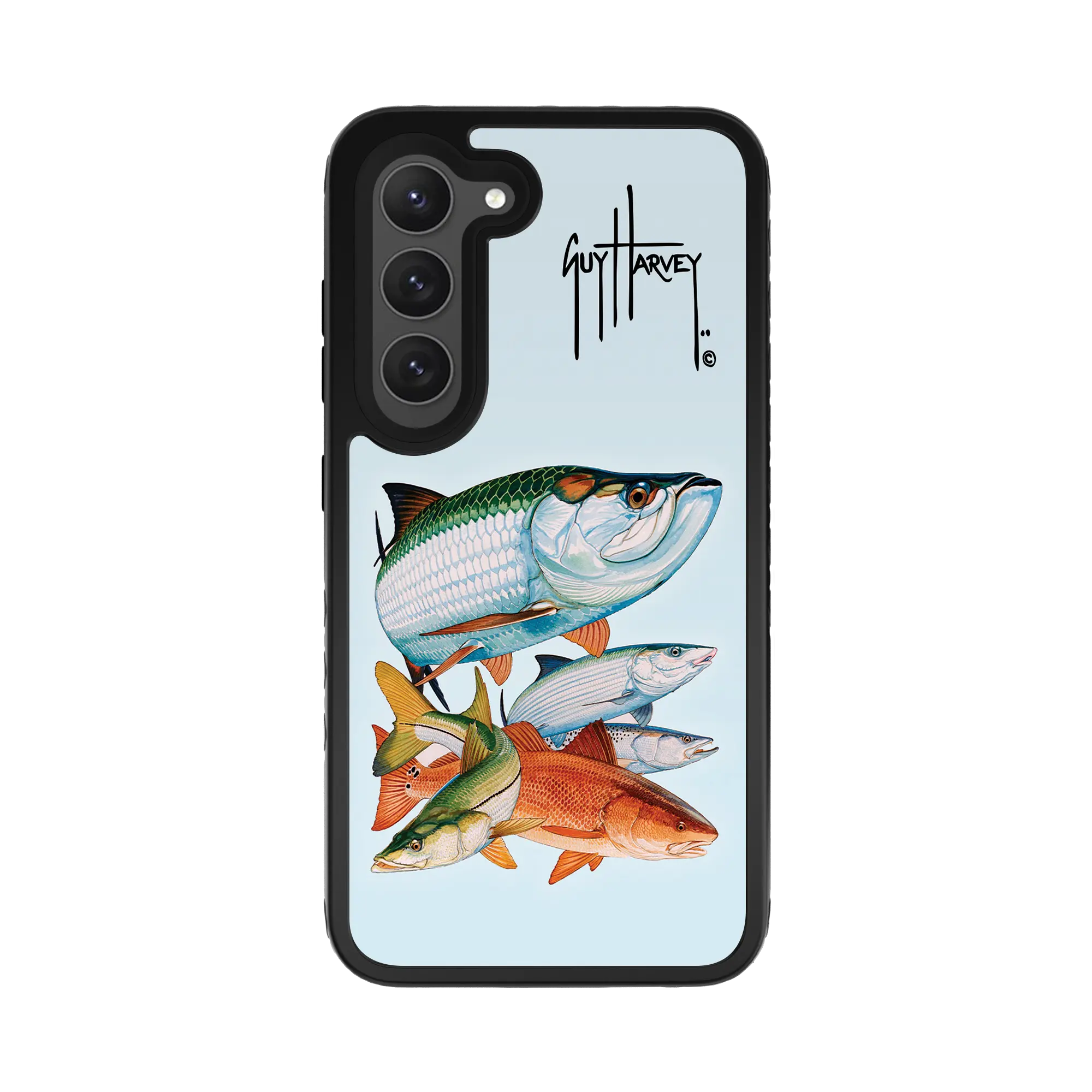 Guy Harvey Fortitude Series for Samsung Galaxy S23 Plus - Inshore Collage - Custom Case - OnyxBlack - cellhelmet