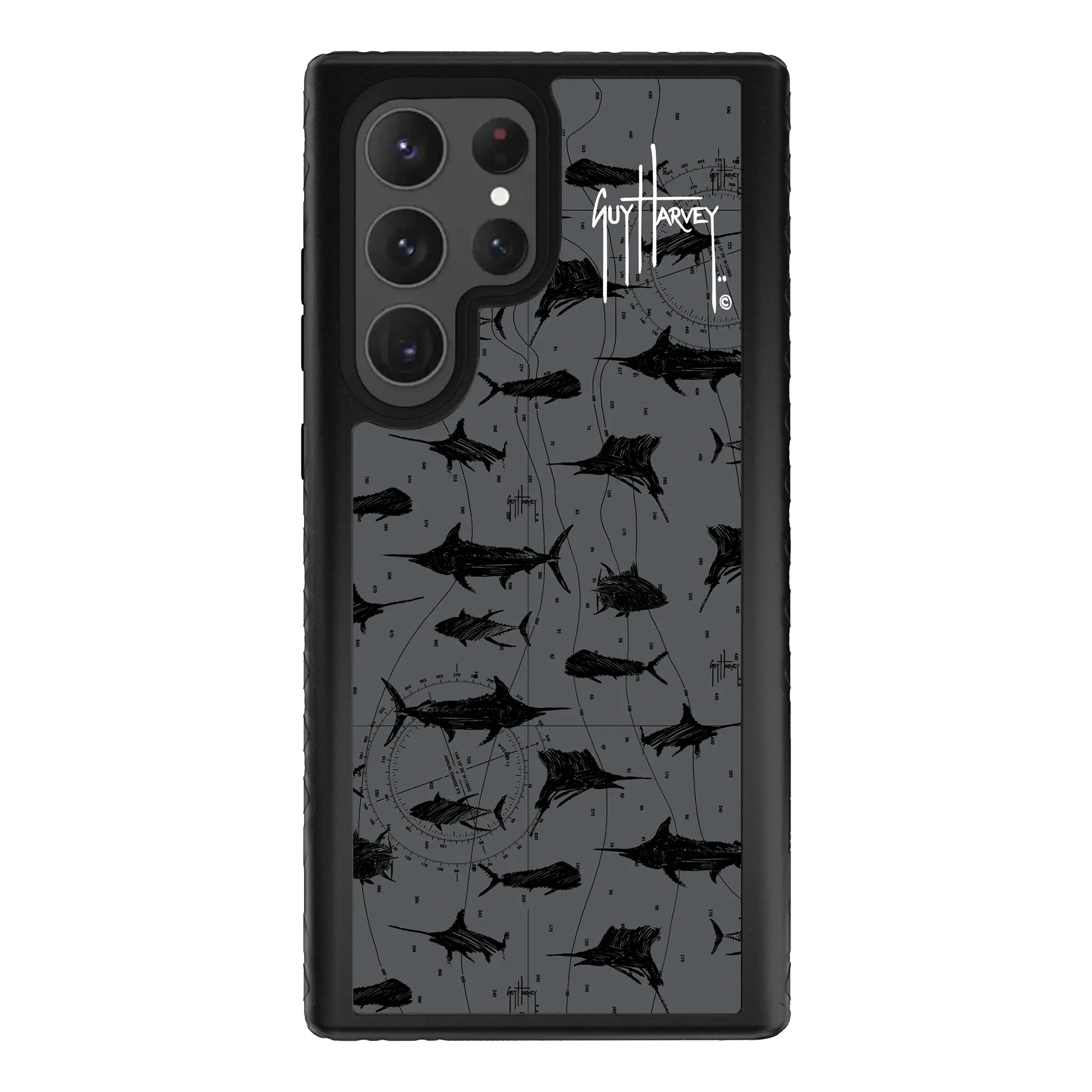 Guy Harvey Fortitude Series for Samsung Galaxy S23 Ultra - Black Scribbler - Custom Case - OnyxBlack - cellhelmet