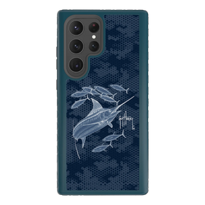 Guy Harvey Fortitude Series for Samsung Galaxy S23 Ultra - Blue Camo - Custom Case - DeepSeaBlue - cellhelmet