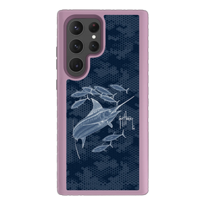 Guy Harvey Fortitude Series for Samsung Galaxy S23 Ultra - Blue Camo - Custom Case - LilacBlossomPurple - cellhelmet