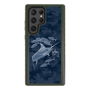 Guy Harvey Fortitude Series for Samsung Galaxy S23 Ultra - Blue Camo - Custom Case - OliveDrabGreen - cellhelmet