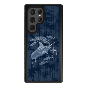 Guy Harvey Fortitude Series for Samsung Galaxy S23 Ultra - Blue Camo - Custom Case - OnyxBlack - cellhelmet