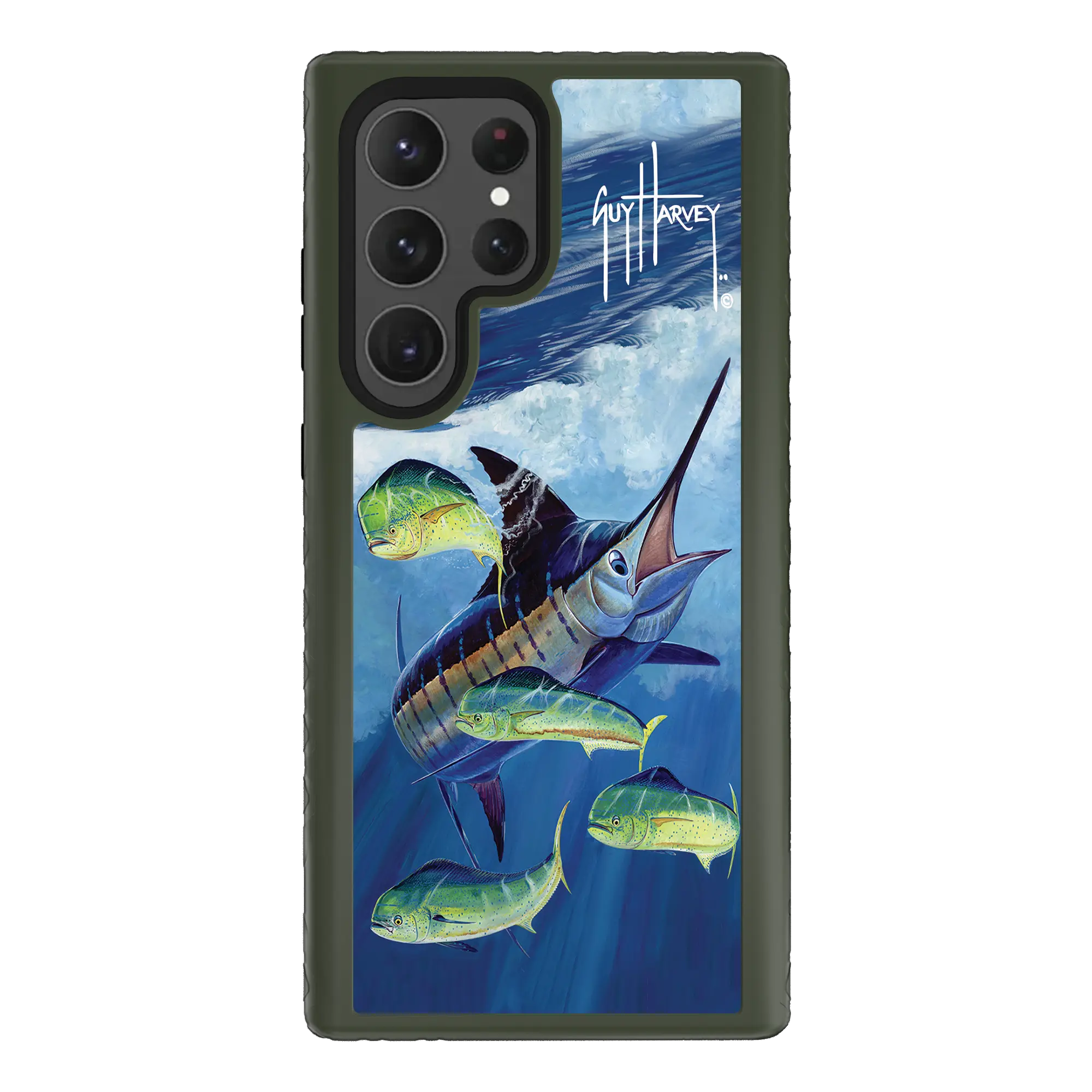 Guy Harvey Fortitude Series for Samsung Galaxy S23 Ultra - Four Play - Custom Case - OliveDrabGreen - cellhelmet