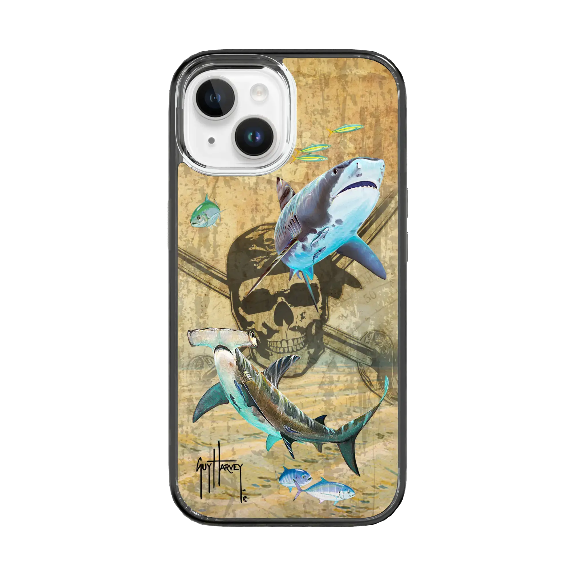 Guy Harvey Magnitude Series for Apple iPhone 15 - Pirates and Sharks
