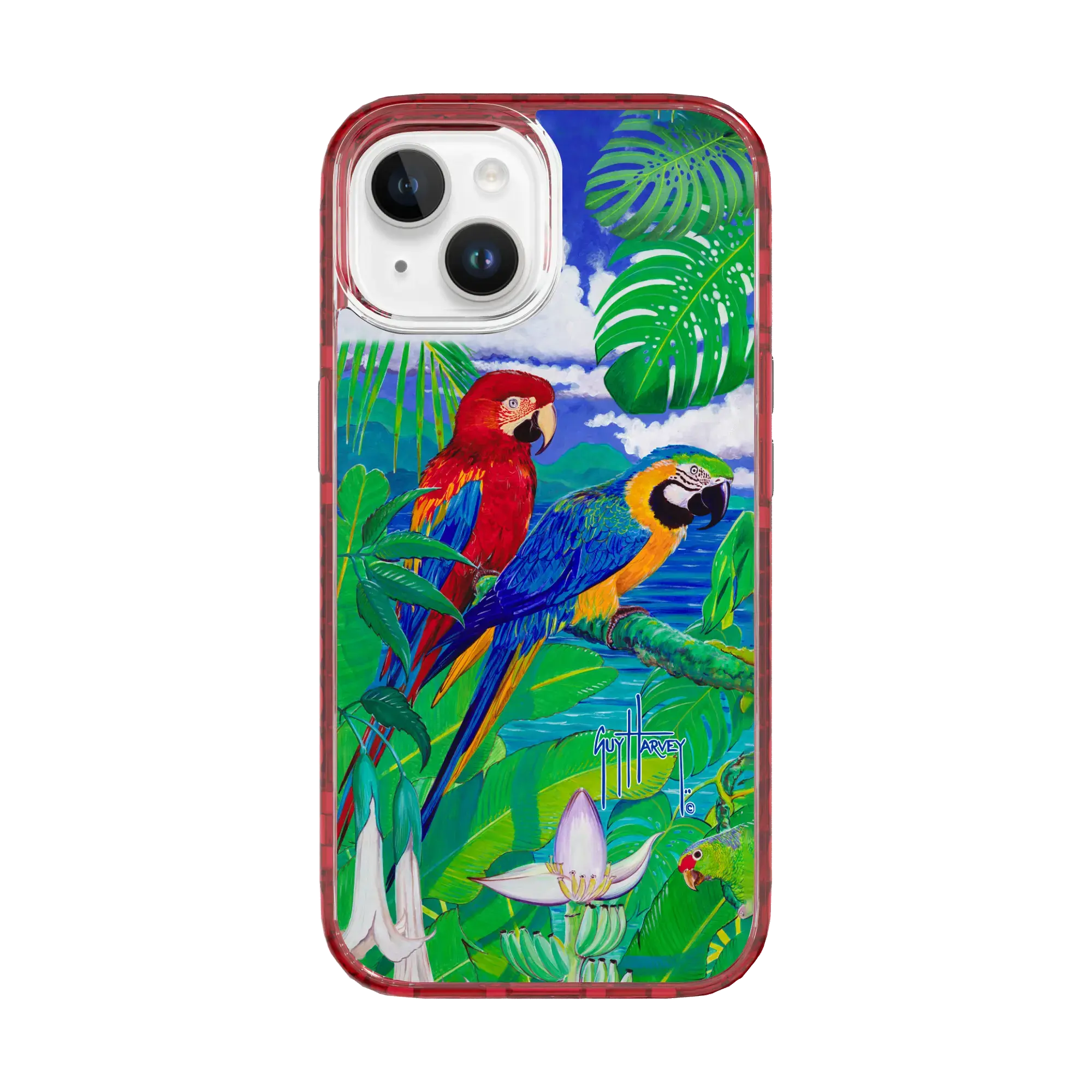 Guy Harvey Magnitude Series for Apple iPhone 15 Plus - Tropical Parrot