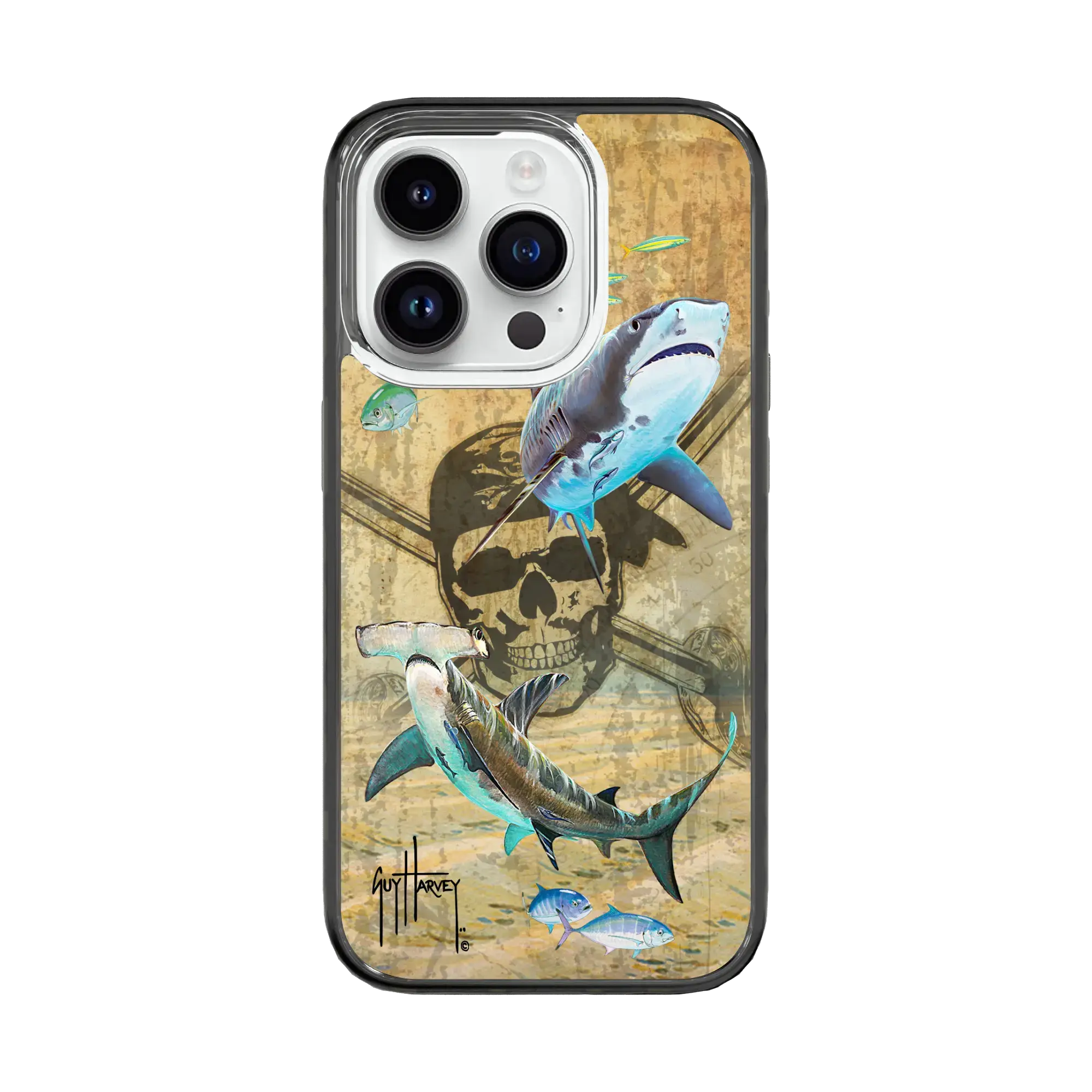 Guy Harvey Magnitude Series for Apple iPhone 15 Pro Max - Pirates and Sharks