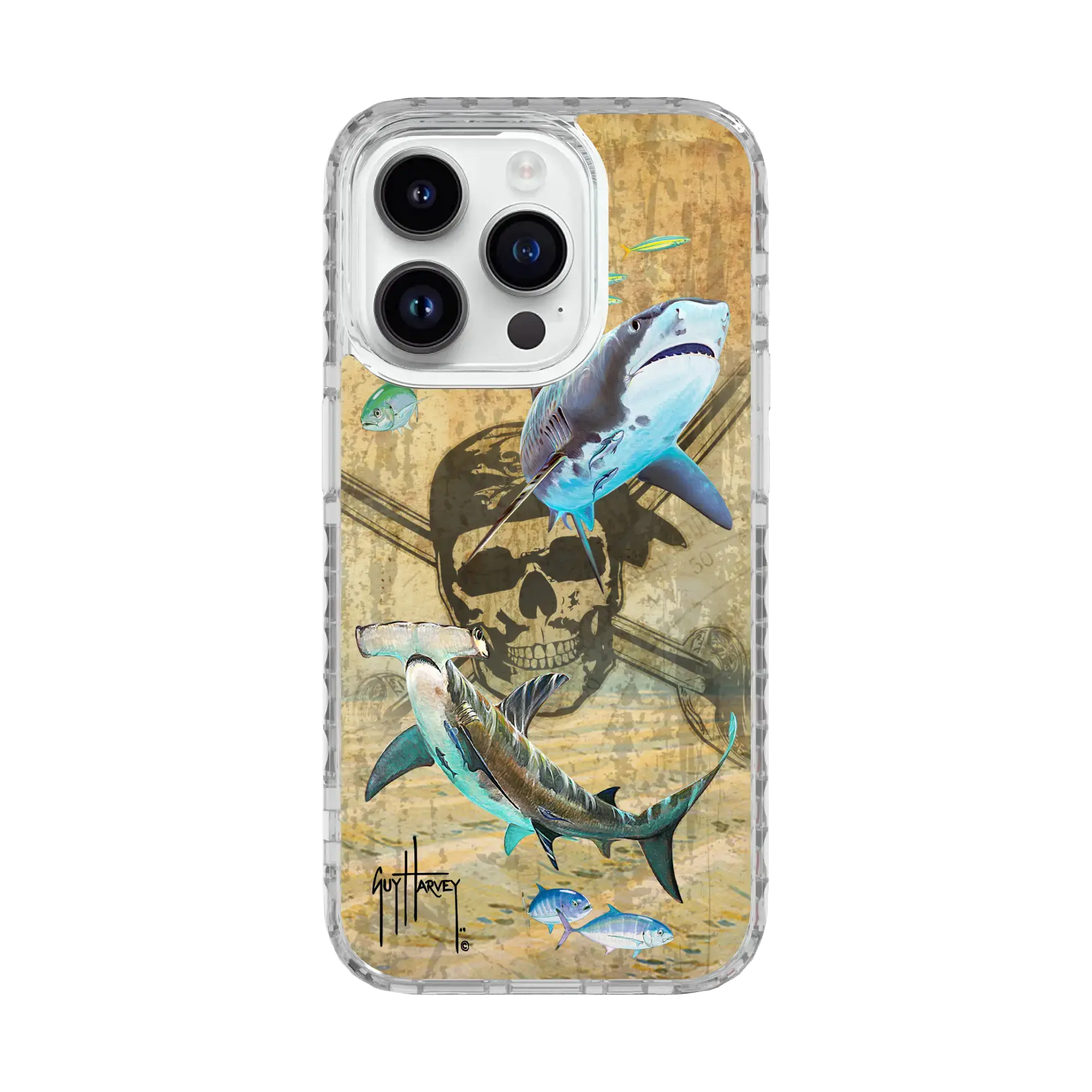Guy Harvey Magnitude Series for Apple iPhone 15 Pro - Pirates and Sharks