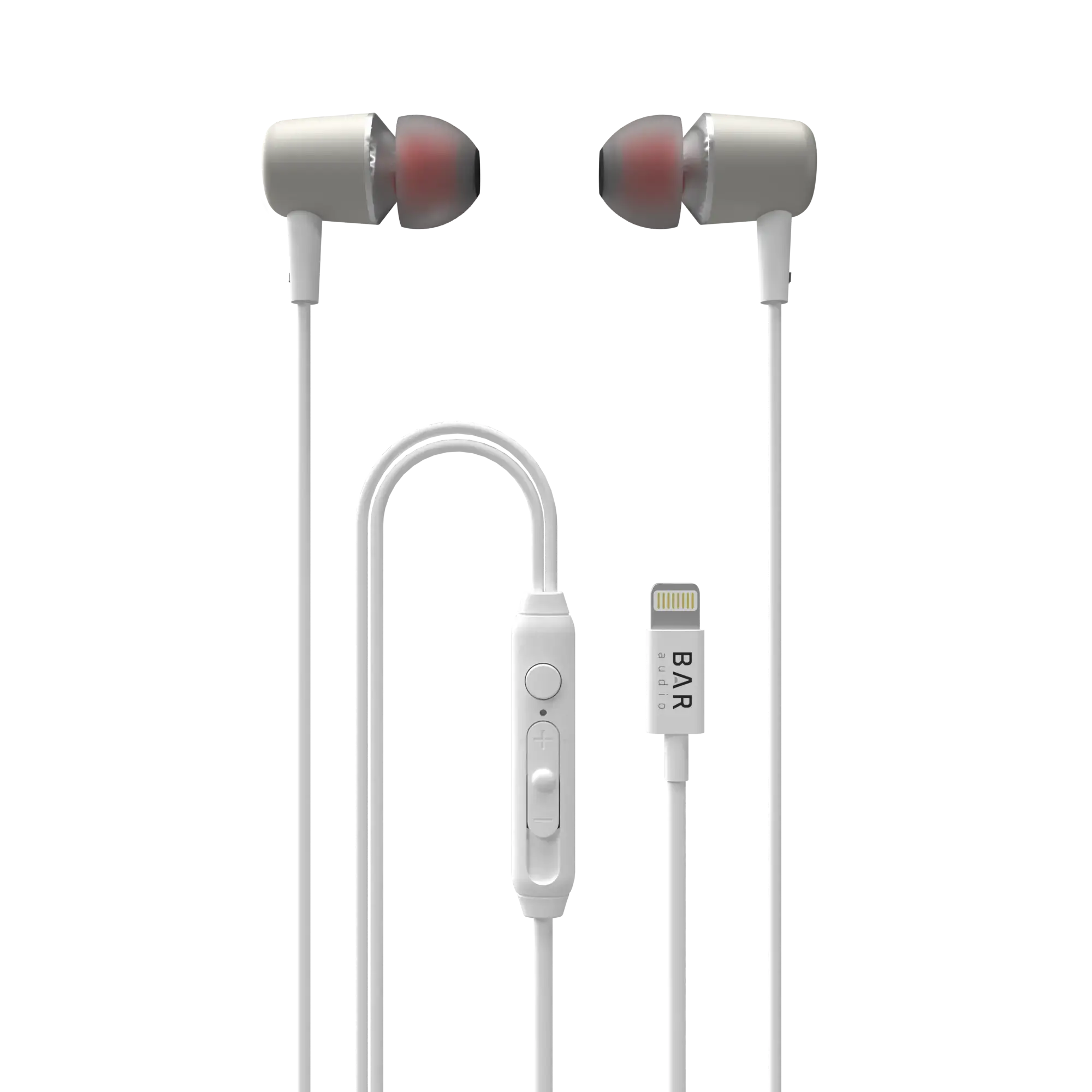 In-Ear Wired EarBuds with Lightning Connector (White) | Bar Audio by cellhelmet