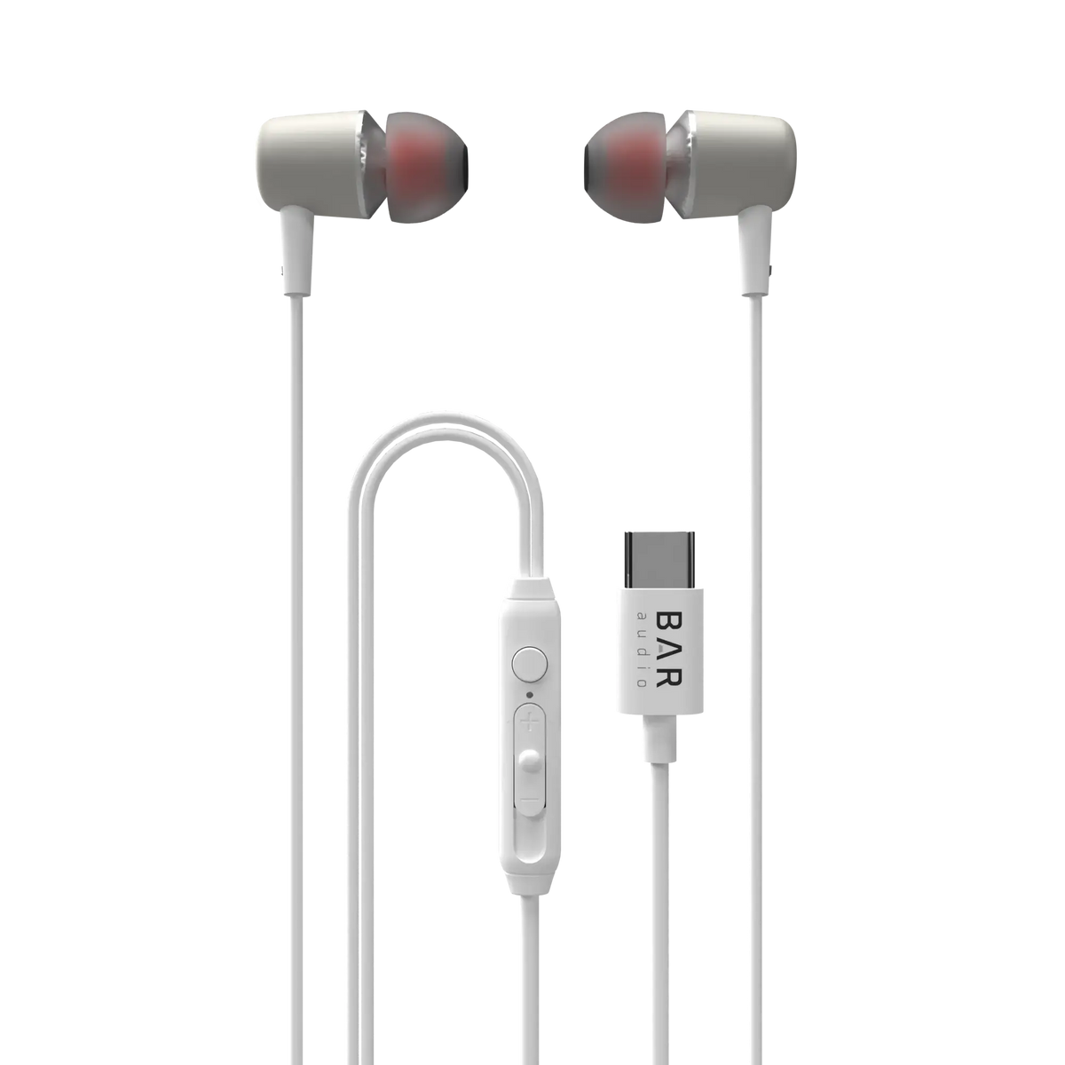 White USB C In Ear Wired Earbuds for iPhone 15 Android Devices