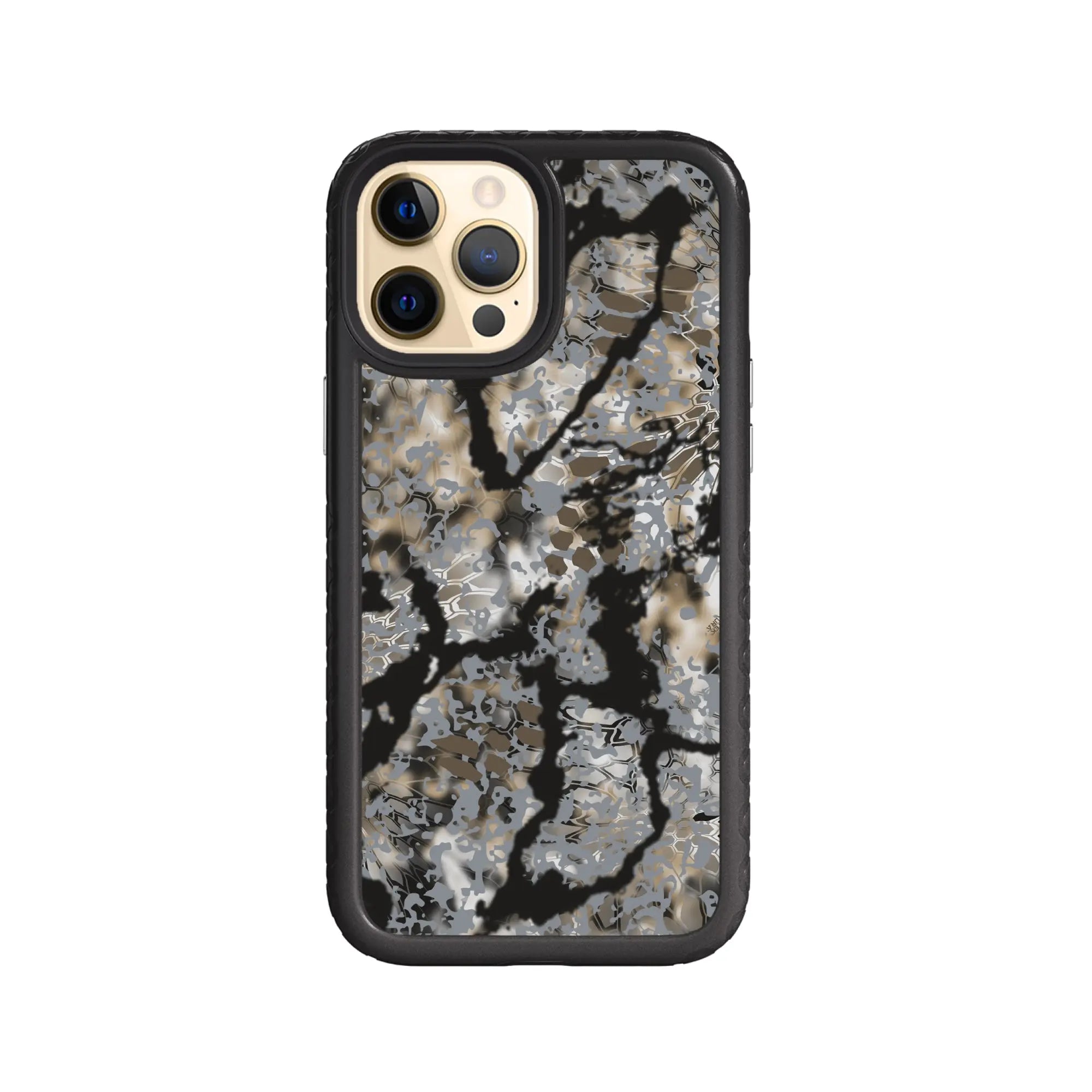 Kryptek Fortitude for Apple iPhone 12 Pro Max - Custom Case - OnyxBlackOBSKURASKYFALL - cellhelmet
