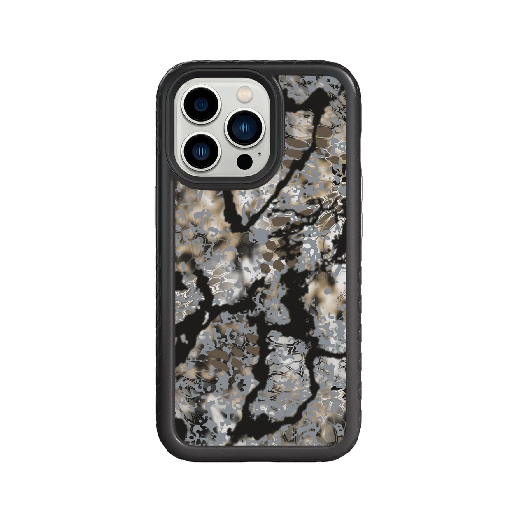 Kryptek Fortitude for Apple iPhone 13 Pro - Custom Case - OnyxBlackOBSKURASKYFALL - cellhelmet
