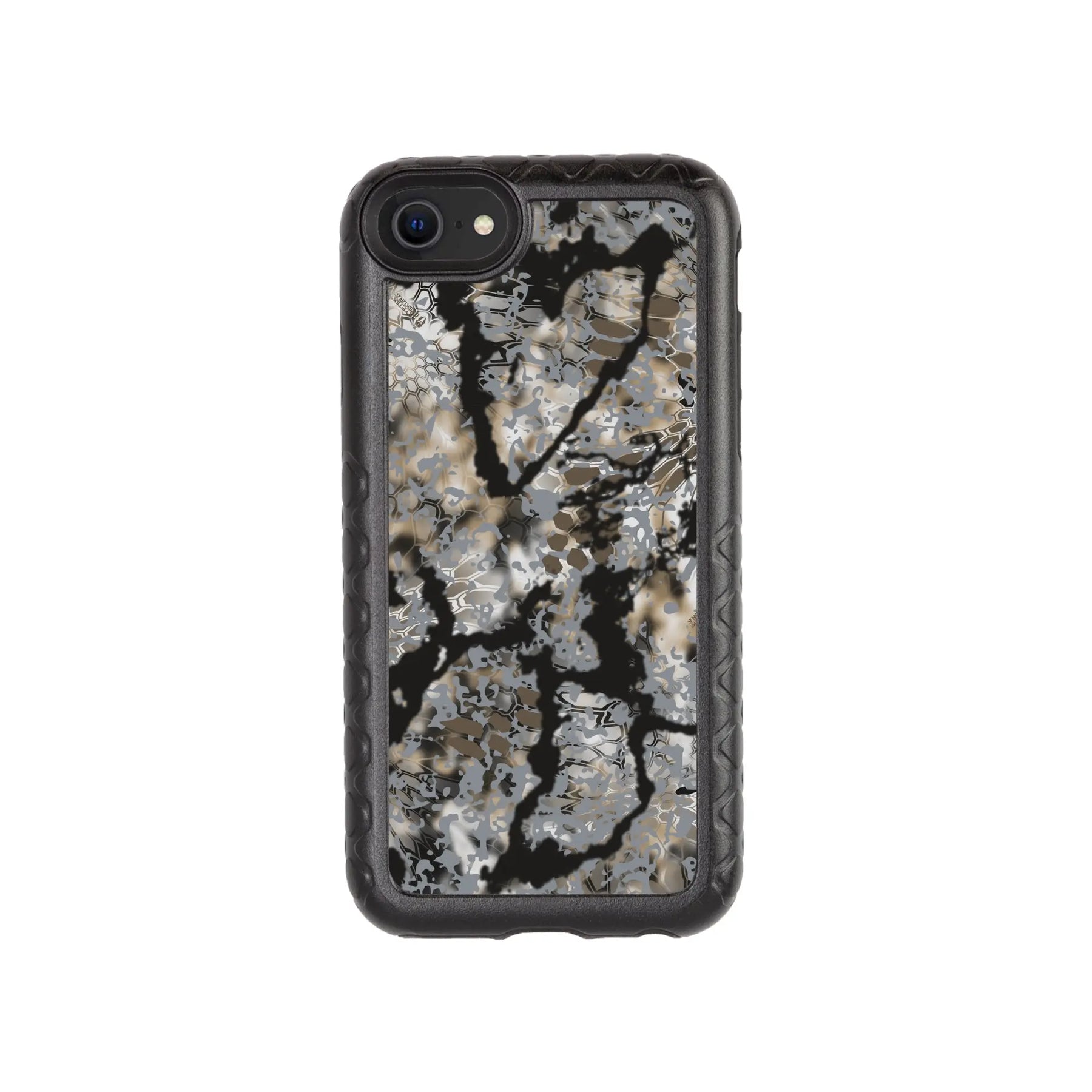 Kryptek Fortitude for Apple iPhone SE2/SE3/7/8 - Custom Case - OnyxBlackOBSKURASKYFALL - cellhelmet