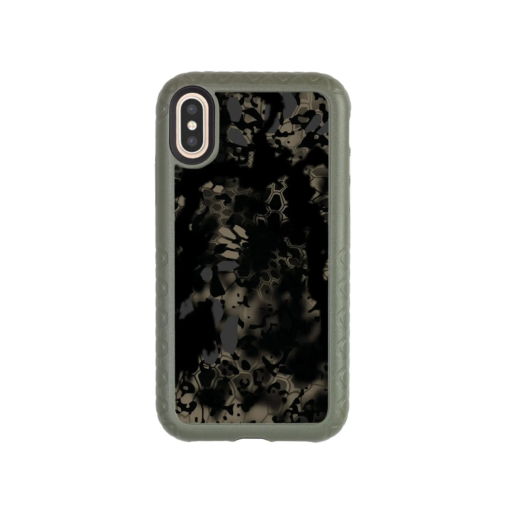 Kryptek Fortitude for Apple iPhone XS / X - Custom Case - OliveDrabGreenOBSKURANOX - cellhelmet