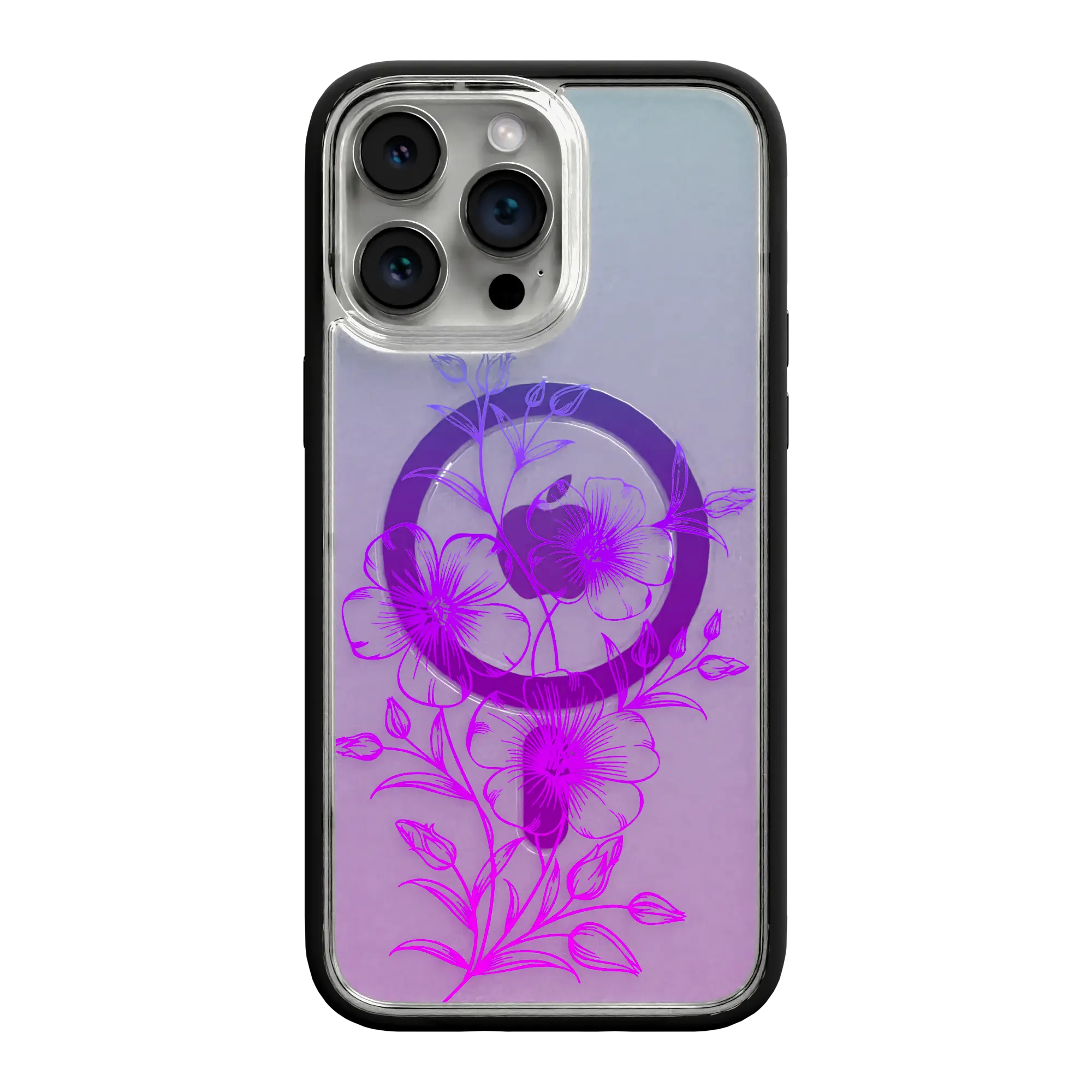 Apple-iPhone-12-Pro-Max-Crystal-Clear Lilac Haze | Protective MagSafe Case | Ombre Bouquet Collection for Apple iPhone 12 Series cellhelmet cellhelmet