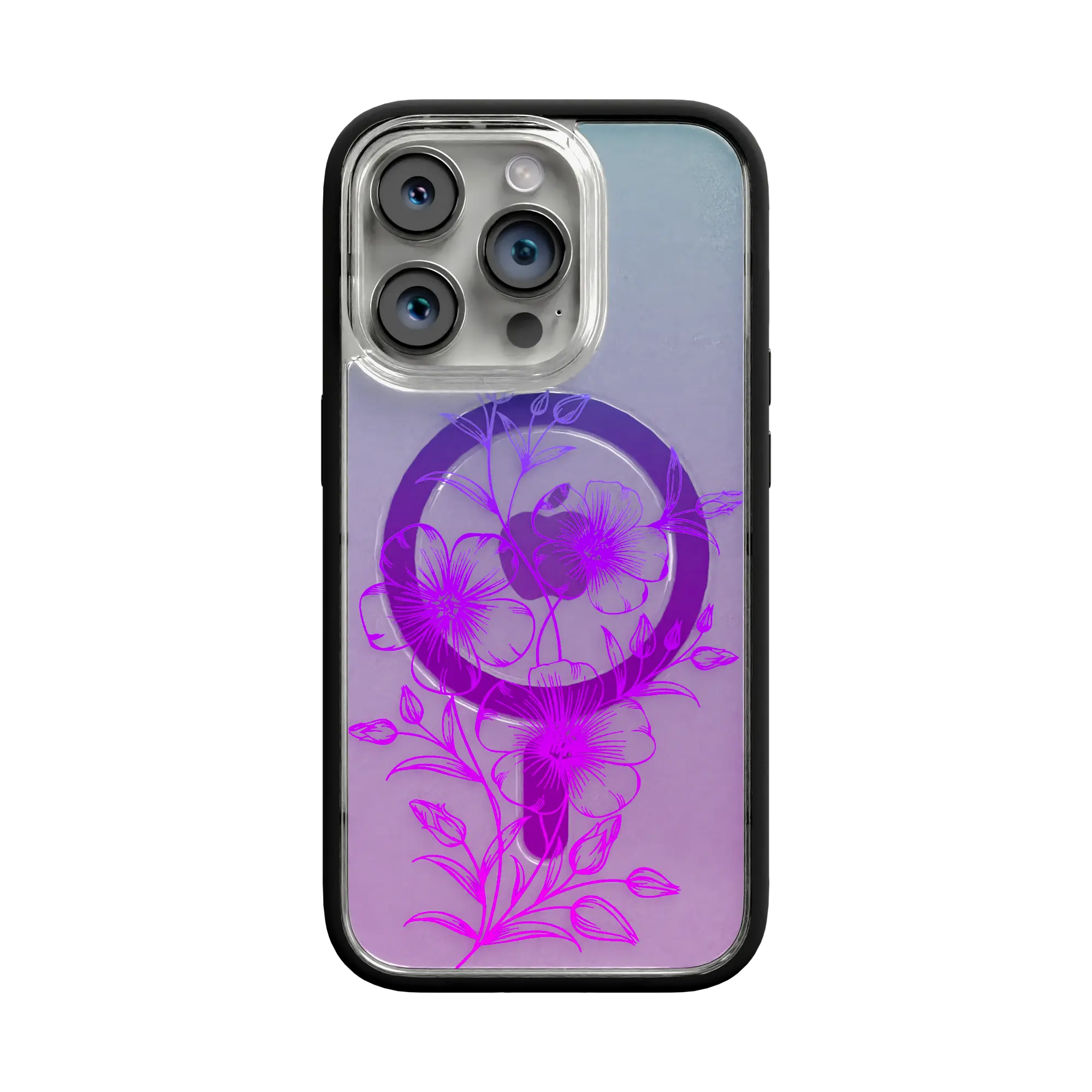Apple-iPhone-13-Pro-Crystal-Clear Lilac Haze | Protective MagSafe Case | Ombre Bouquet Collection for Apple iPhone 13 Series cellhelmet cellhelmet