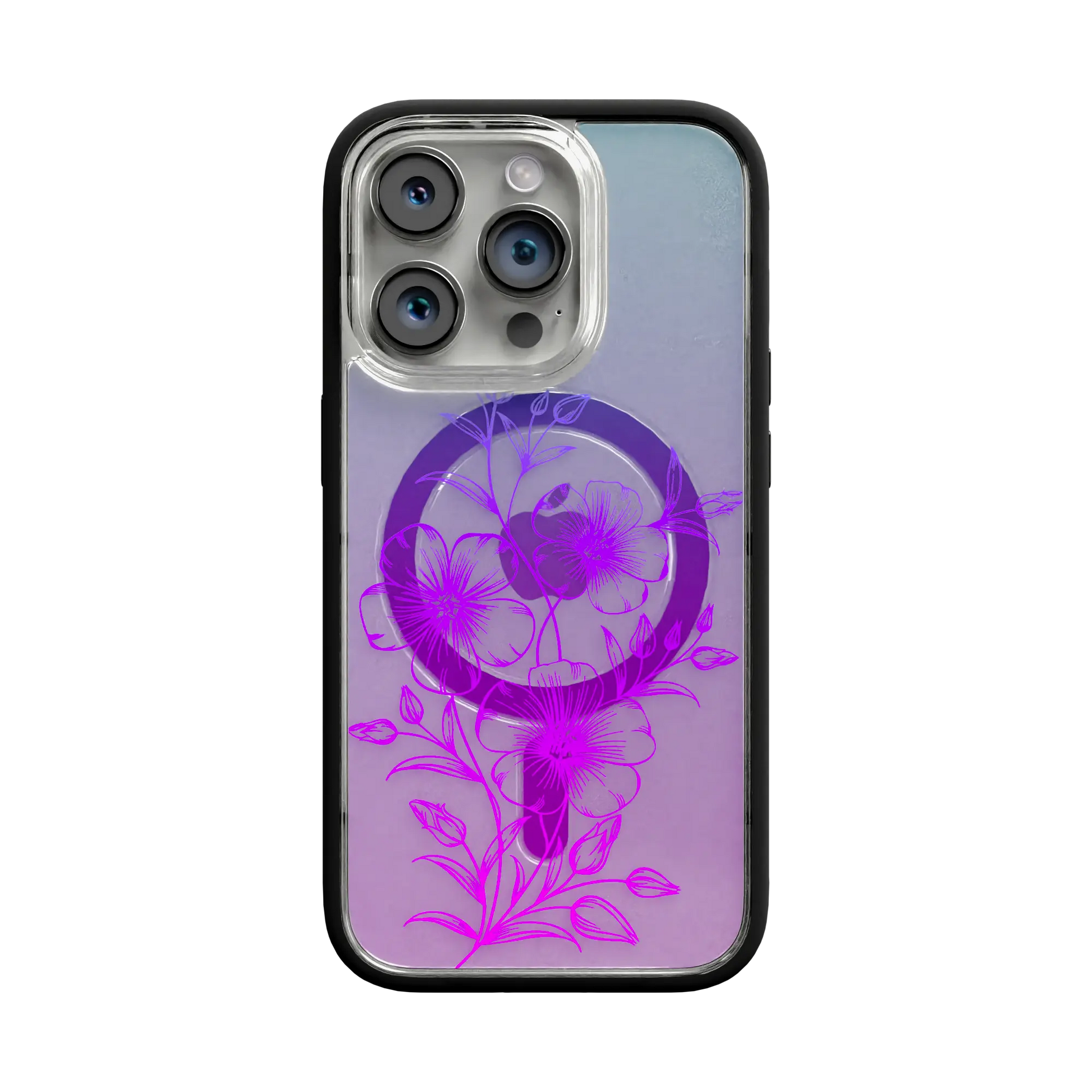 Apple-iPhone-13-Pro-Crystal-Clear Lilac Haze | Protective MagSafe Case | Ombre Bouquet Collection for Apple iPhone 13 Series cellhelmet cellhelmet