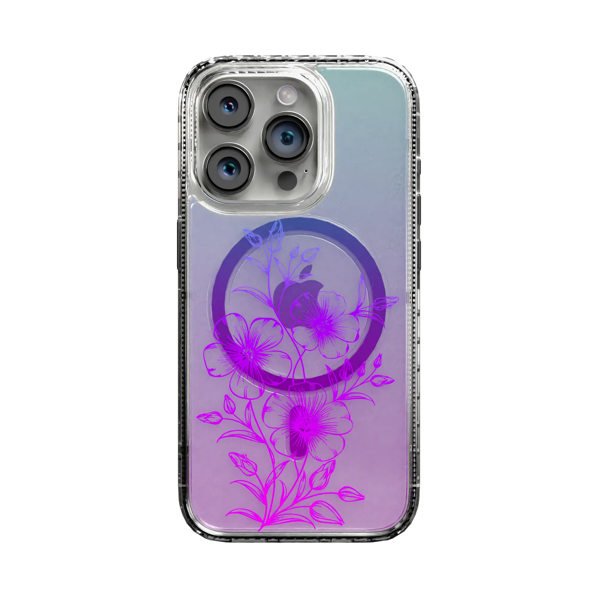 Apple-iPhone-14-Pro-Crystal-Clear Lilac Haze | Protective MagSafe Case | Ombre Bouquet Collection for Apple iPhone 14 Series cellhelmet cellhelmet