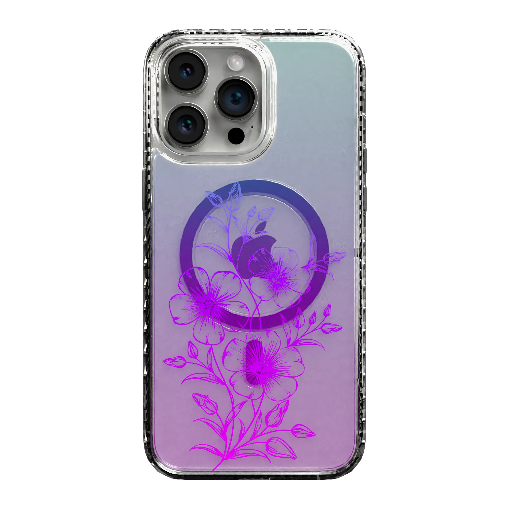 Apple-iPhone-14-Pro-Max-Crystal-Clear Lilac Haze | Protective MagSafe Case | Ombre Bouquet Collection for Apple iPhone 14 Series cellhelmet cellhelmet