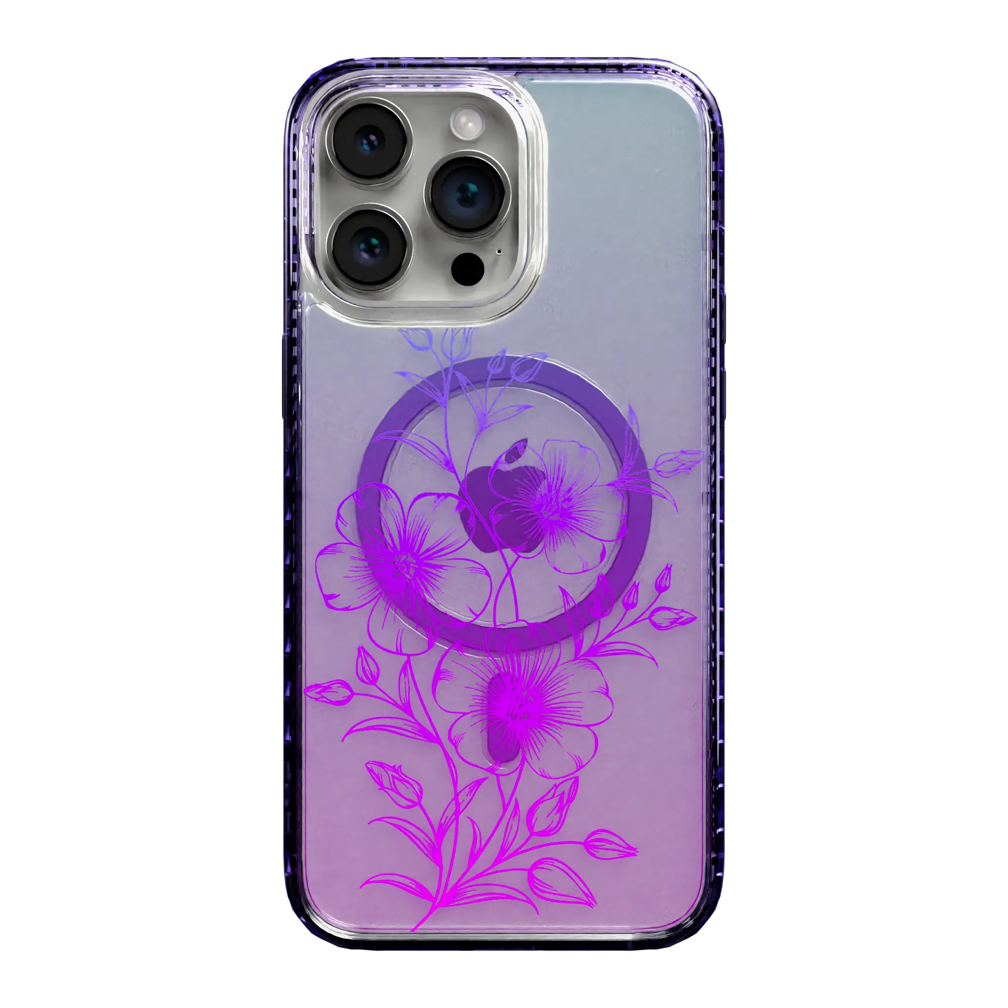 Apple-iPhone-15-Pro-Max-Midnight-Lilac Lilac Haze | Protective MagSafe Case | Ombre Bouquet Collection for Apple iPhone 15 Series cellhelmet cellhelmet