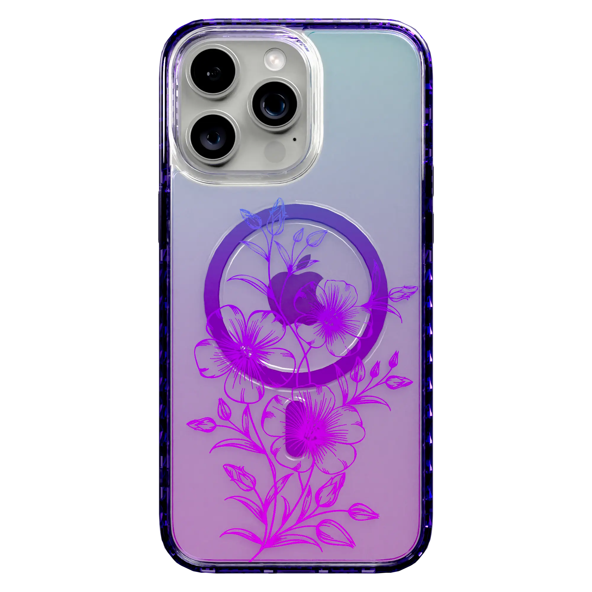 Lilac Haze | Protective MagSafe Case | Ombre Bouquet Collection for Apple iPhone 15 Series cellhelmet cellhelmet