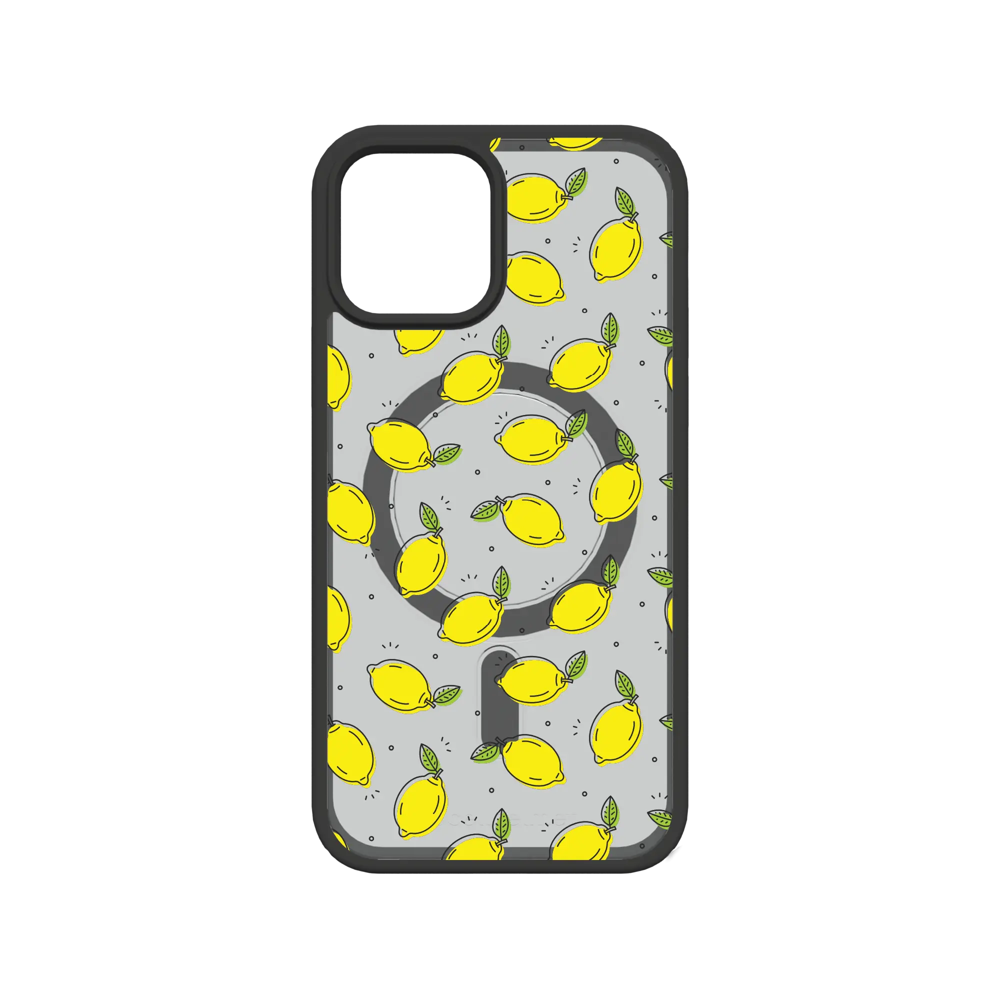 Apple-iPhone-12-12-Pro-Crystal-Clear Lotsa Lemons | Custom MagSafe Yellow Lemon Case for Apple iPhone 12 Series cellhelmet cellhelmet