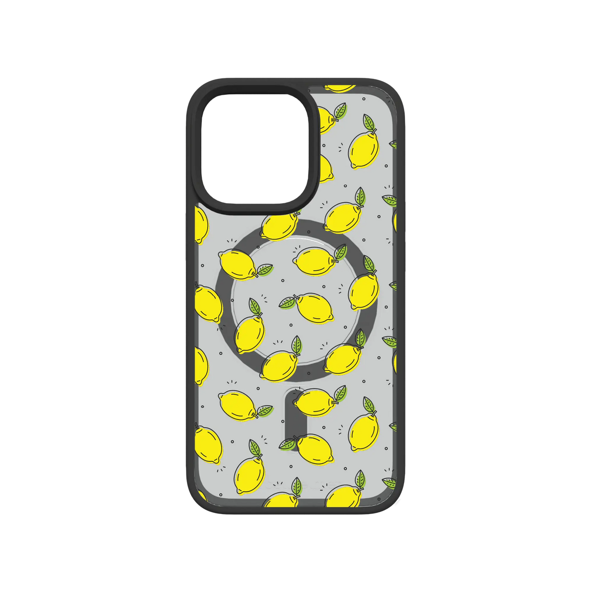 Apple-iPhone-13-Pro-Crystal-Clear Lotsa Lemons | Custom MagSafe Yellow Lemon Case for Apple iPhone 13 Series cellhelmet cellhelmet