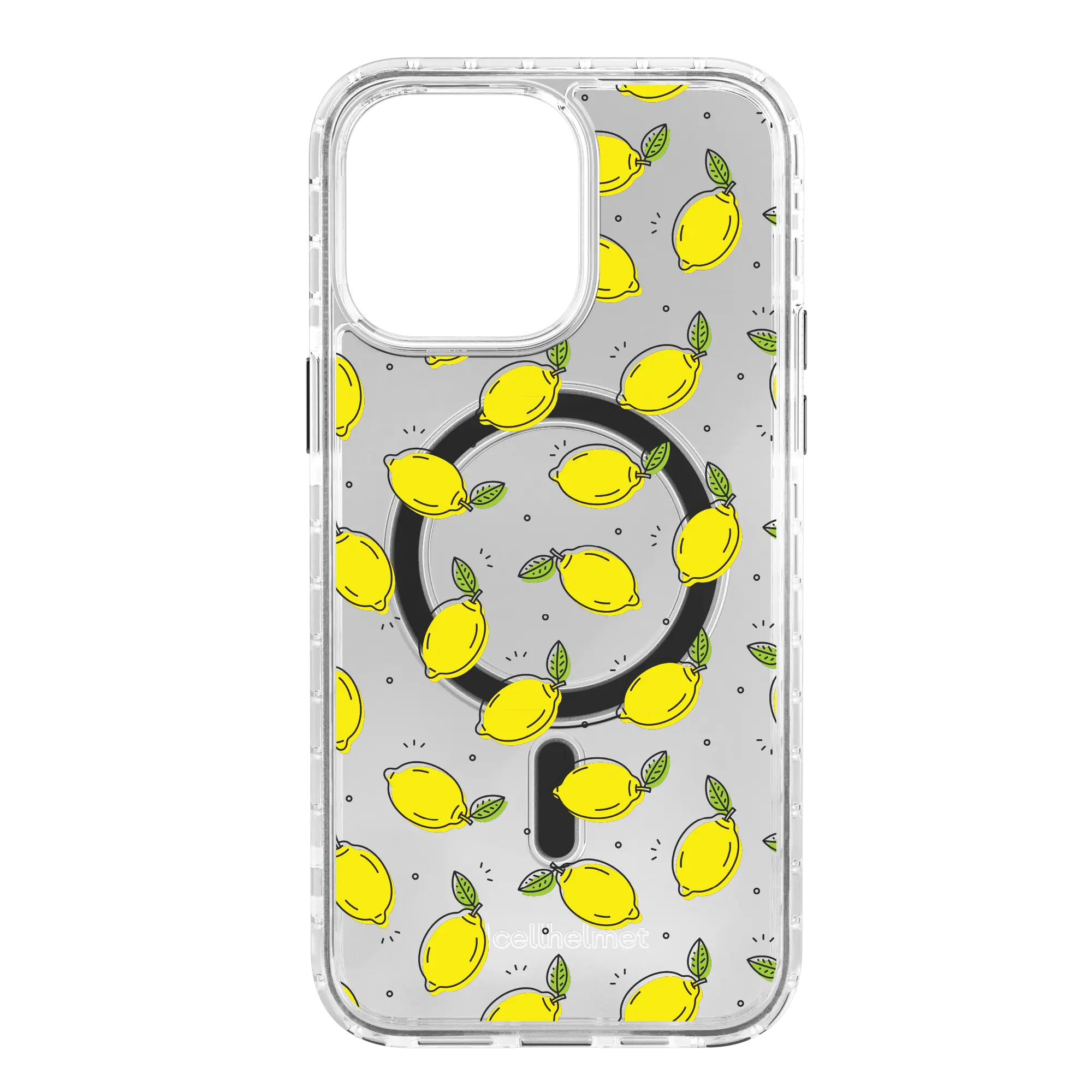 Apple-iPhone-14-Pro-Max-Crystal-Clear Lotsa Lemons | Custom MagSafe Yellow Lemon Case for Apple iPhone 14 Series cellhelmet cellhelmet
