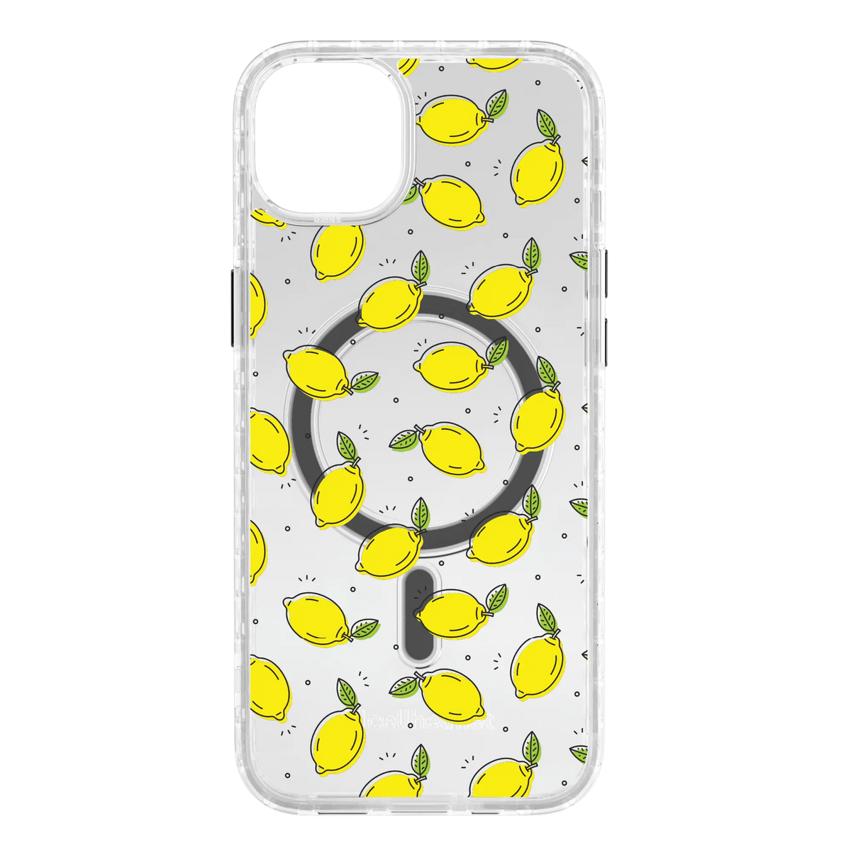 Apple-iPhone-14-Plus-Crystal-Clear Lotsa Lemons | Custom MagSafe Yellow Lemon Case for Apple iPhone 14 Series cellhelmet cellhelmet