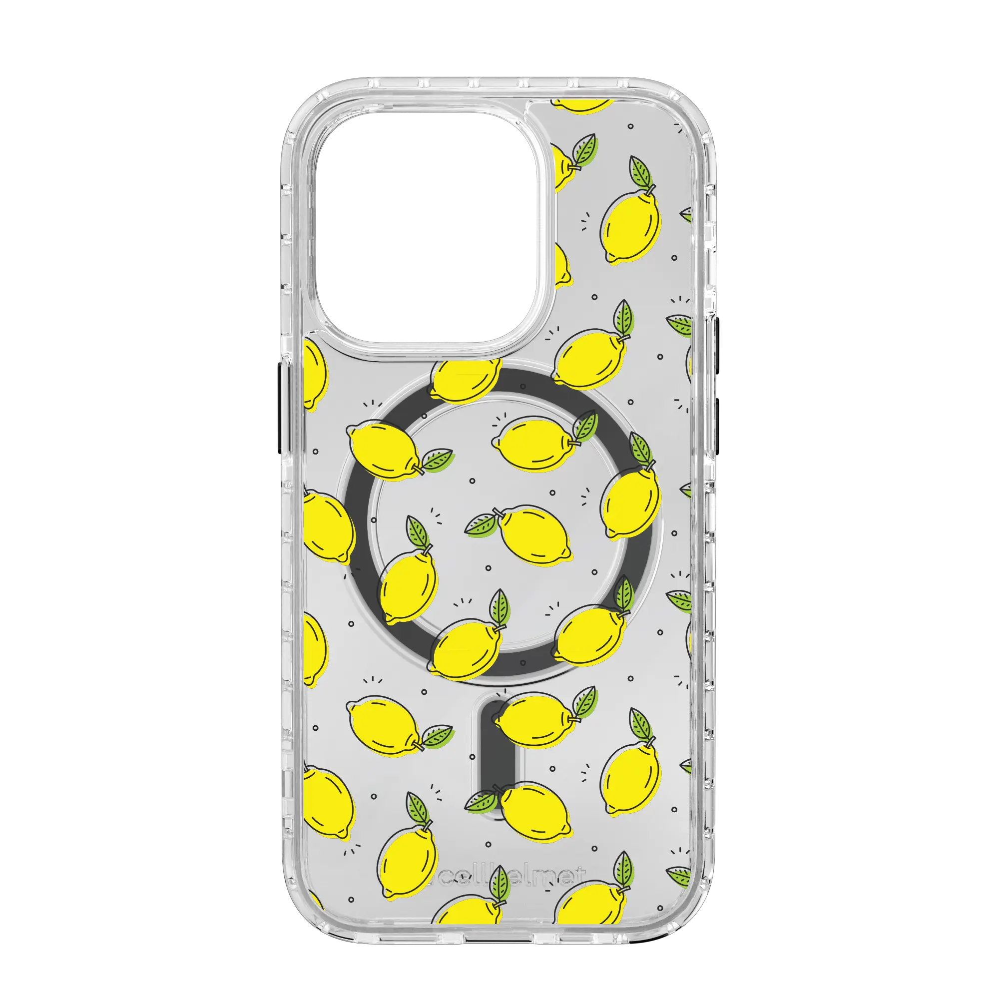 Apple-iPhone-14-Pro-Crystal-Clear Lotsa Lemons | Custom MagSafe Yellow Lemon Case for Apple iPhone 14 Series cellhelmet cellhelmet