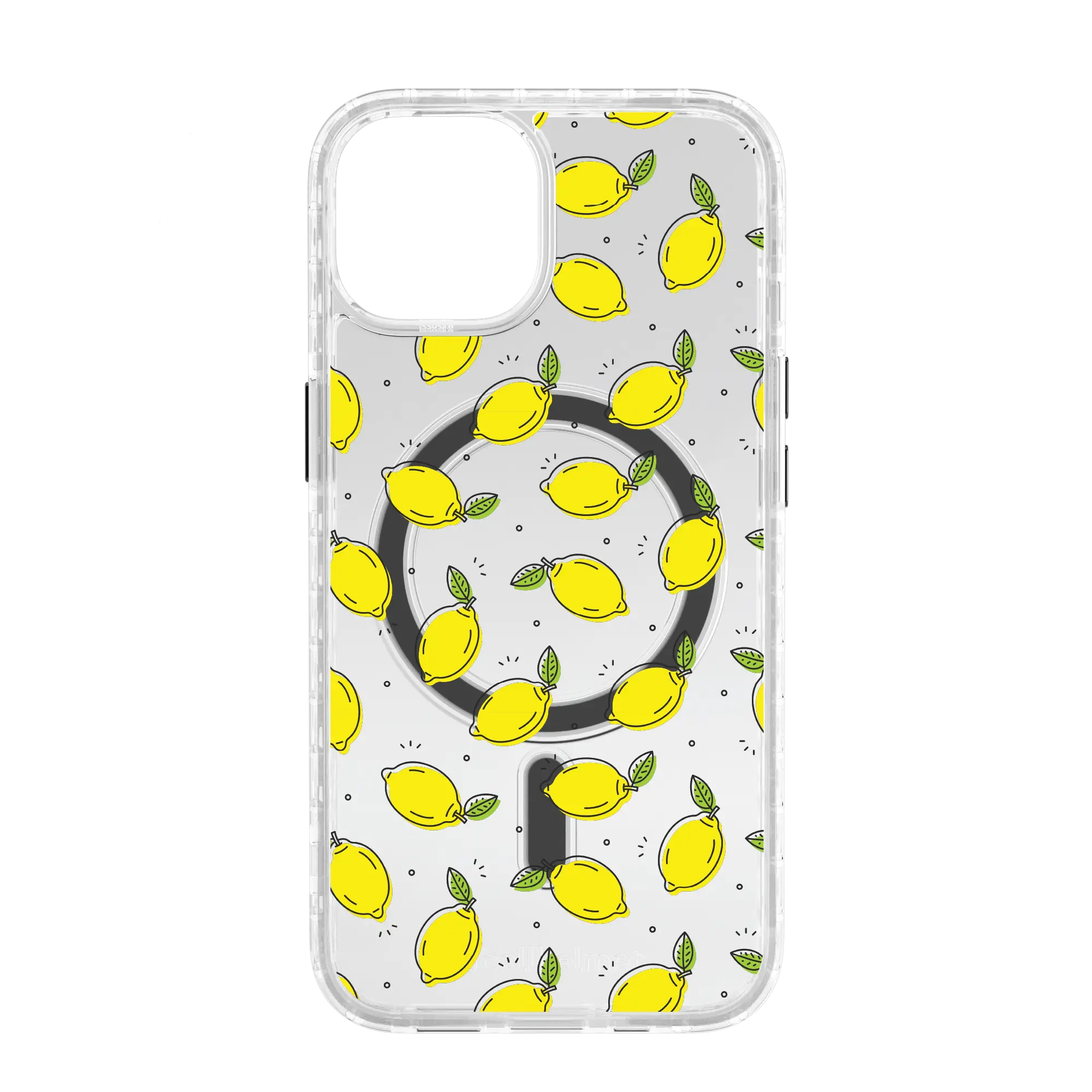 Apple-iPhone-14-Crystal-Clear Lotsa Lemons | Custom MagSafe Yellow Lemon Case for Apple iPhone 14 Series cellhelmet cellhelmet