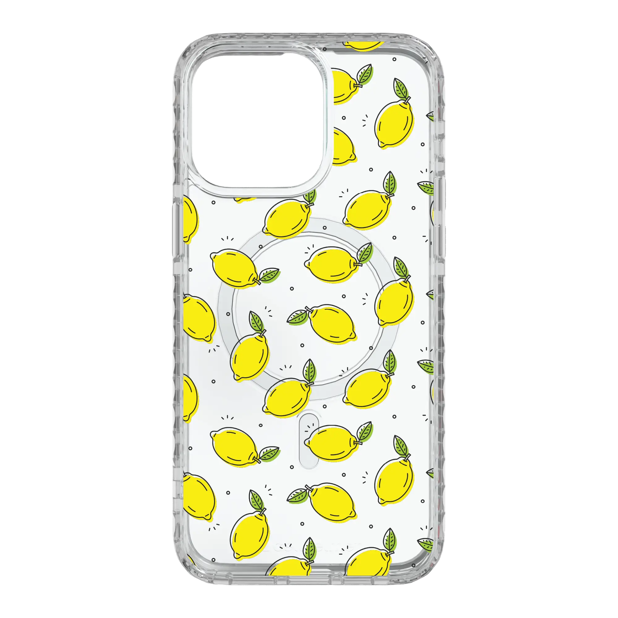 Apple-iPhone-15-Pro-Max-Crystal-Clear Lotsa Lemons | Custom MagSafe Yellow Lemon Case for Apple iPhone 15 Series cellhelmet cellhelmet