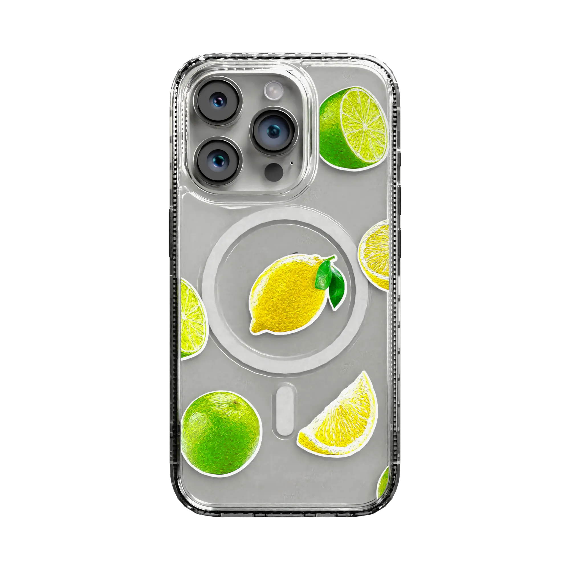 Apple-iPhone-15-Pro-Crystal-Clear Luscious Lime | Protective MagSafe Case | Fruits Collection for Apple iPhone 15 Series cellhelmet cellhelmet