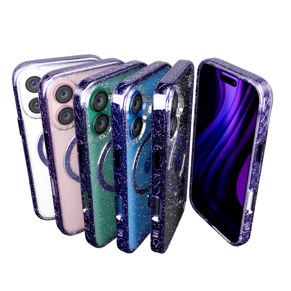 MagSafe® Phone Case for iPhone 16 | Purple Sparkle – cellhelmet