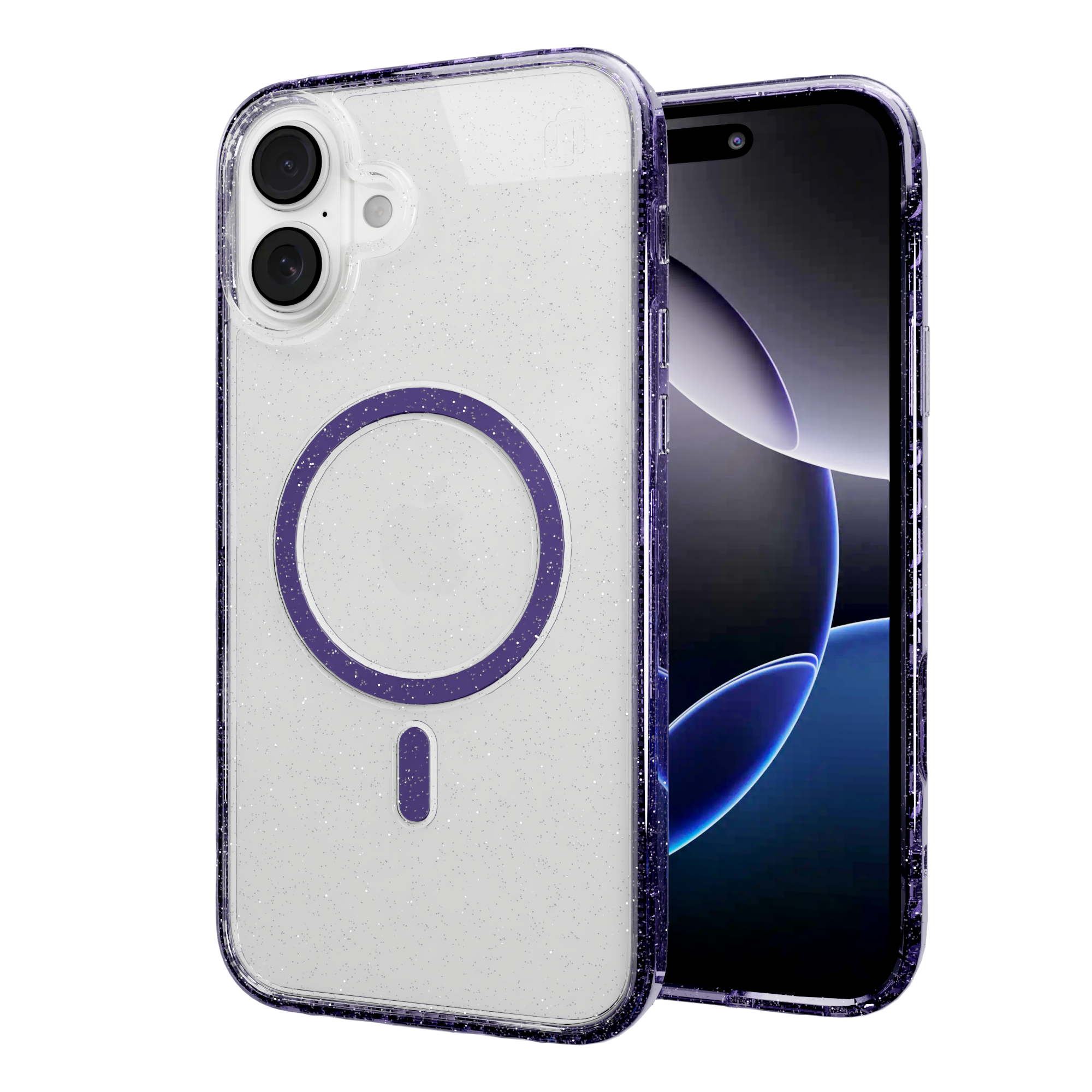 MagSafe® Glitter Case for Apple iPhone 16 Plus | Lilac Purple Sparkle | Magnitude Series
