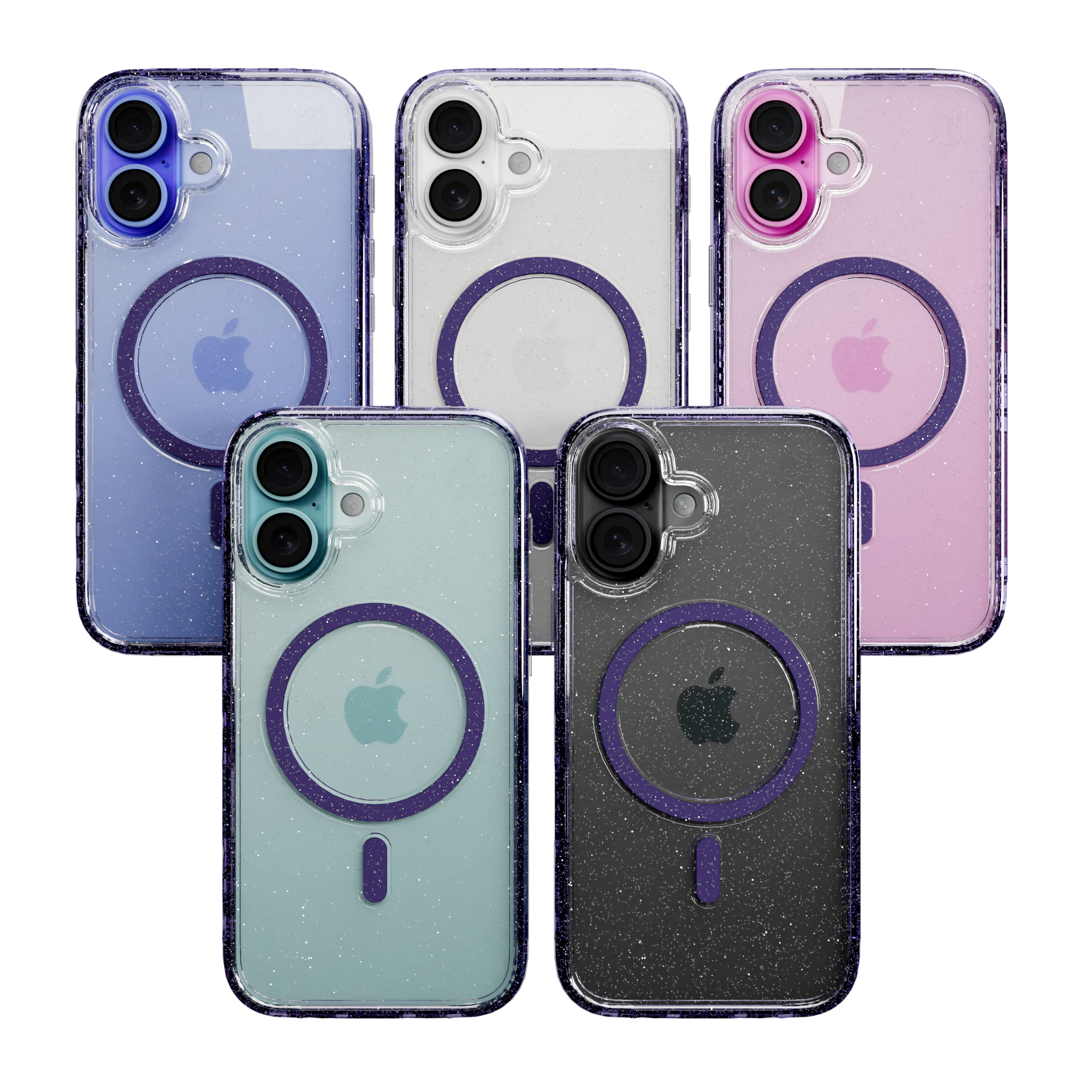 MagSafe® Glitter Case for Apple iPhone 16 | Lilac Purple Sparkle | Magnitude Series