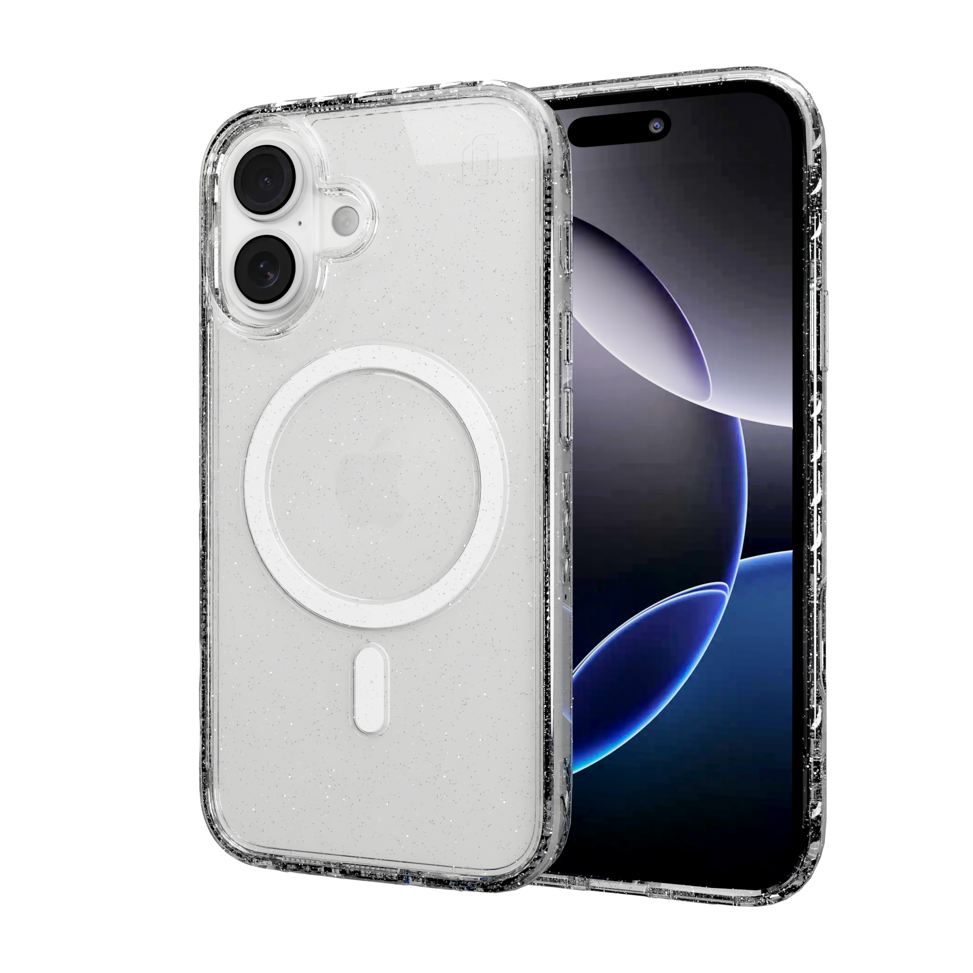 MagSafe® Glitter Case for Apple iPhone 16 | Crystal Clear Sparkle | Magnitude Series