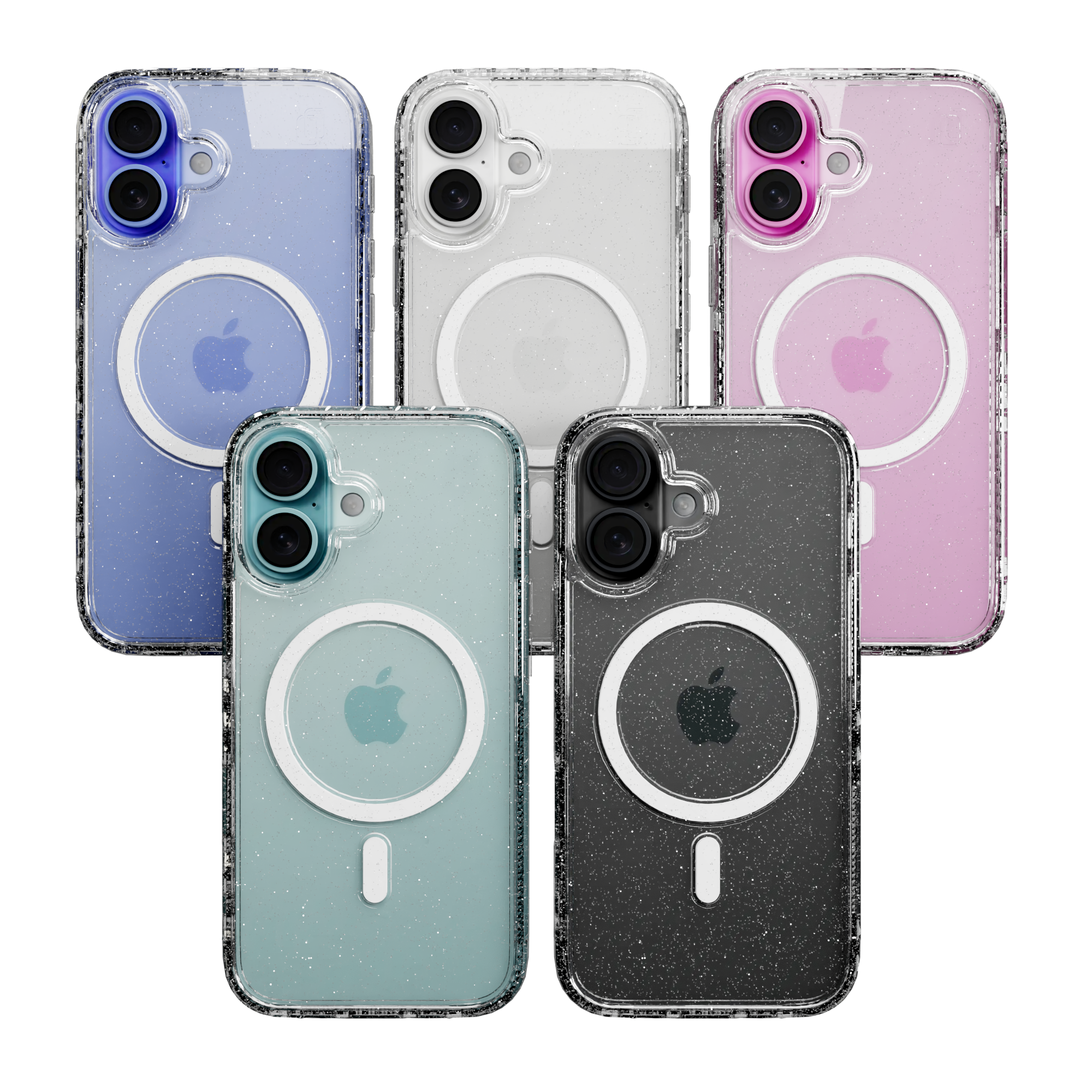 MagSafe® Glitter Case for Apple iPhone 16 Plus | Crystal Clear Sparkle | Magnitude Series
