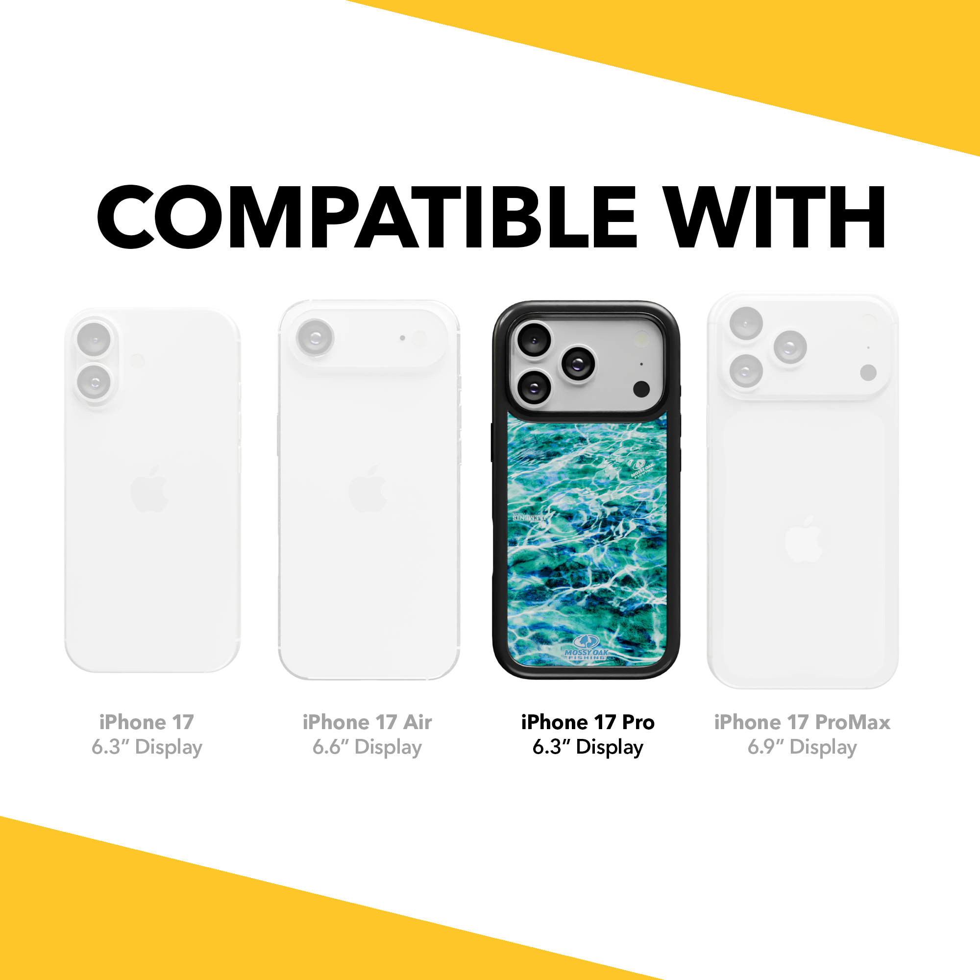 Mossy Oak Collection - Agua Seafoam for Apple iPhone 17 Pro - Black Agua Seafoam / iPhone 17 Pro / Black