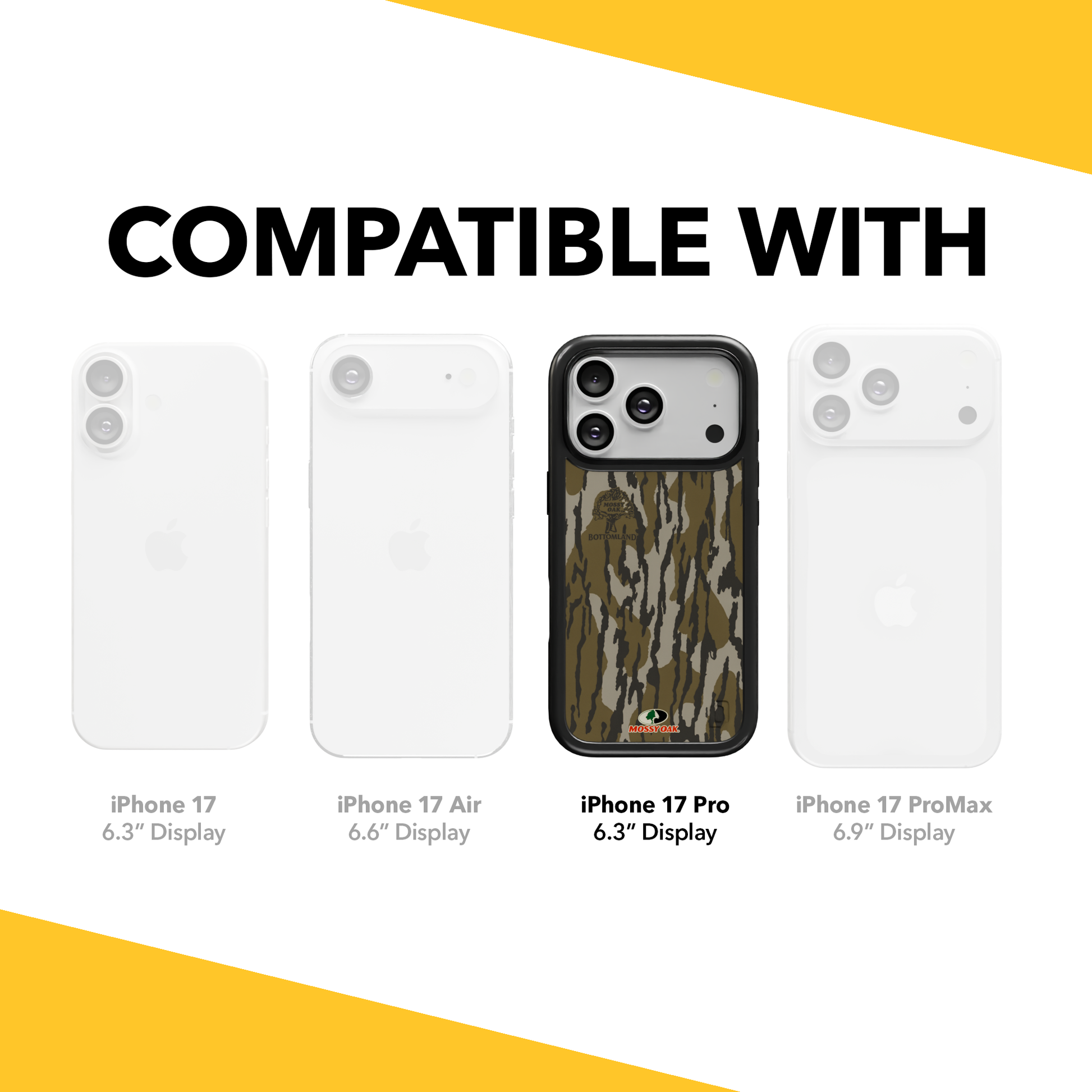 Mossy Oak Collection - Bottomland for Apple iPhone 17 Pro - Black Bottomland / iPhone 17 Pro / Black