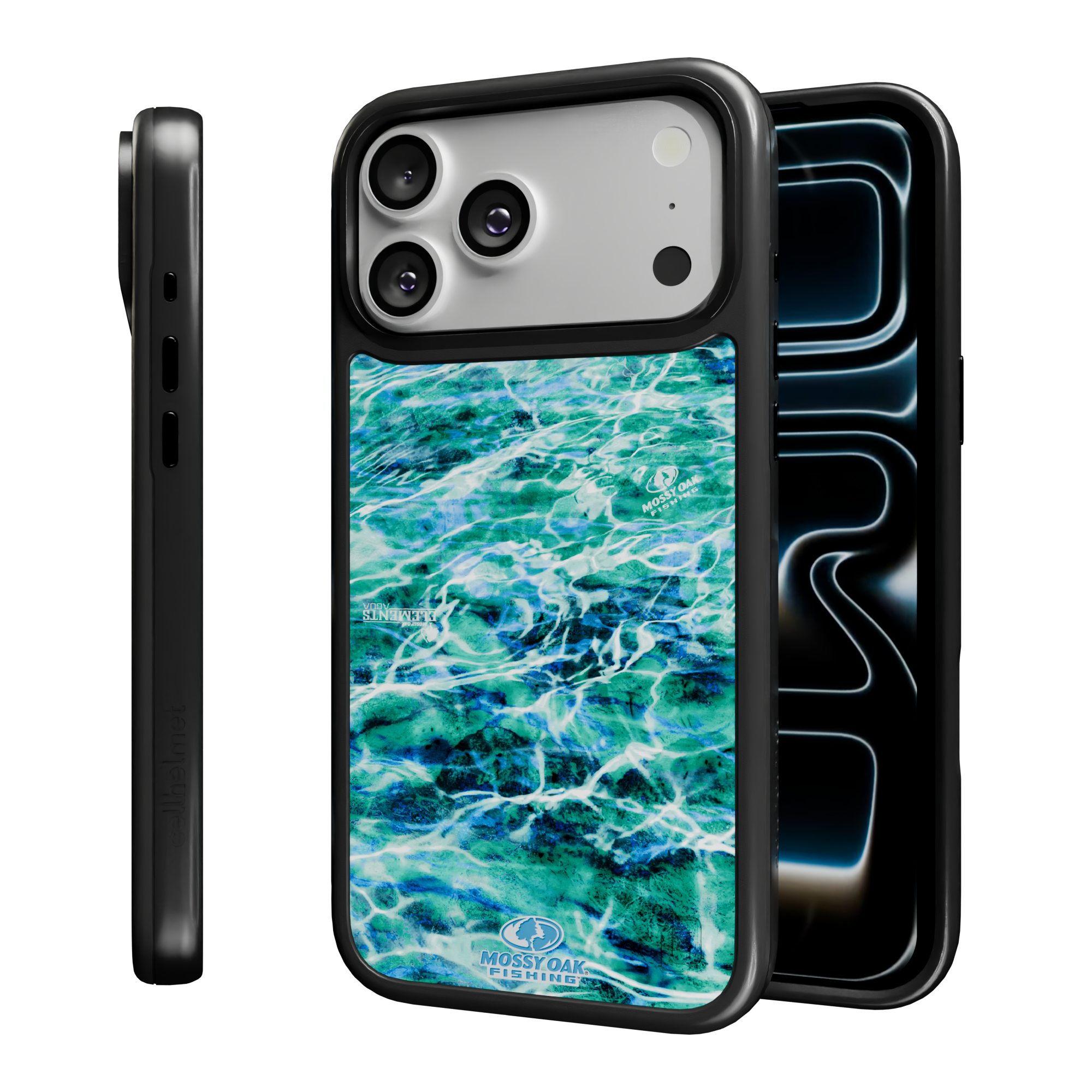 Mossy Oak Collection - Agua Seafoam for Apple iPhone 17 Pro Max - Black Agua Seafoam / iPhone 17 Pro Max / Black