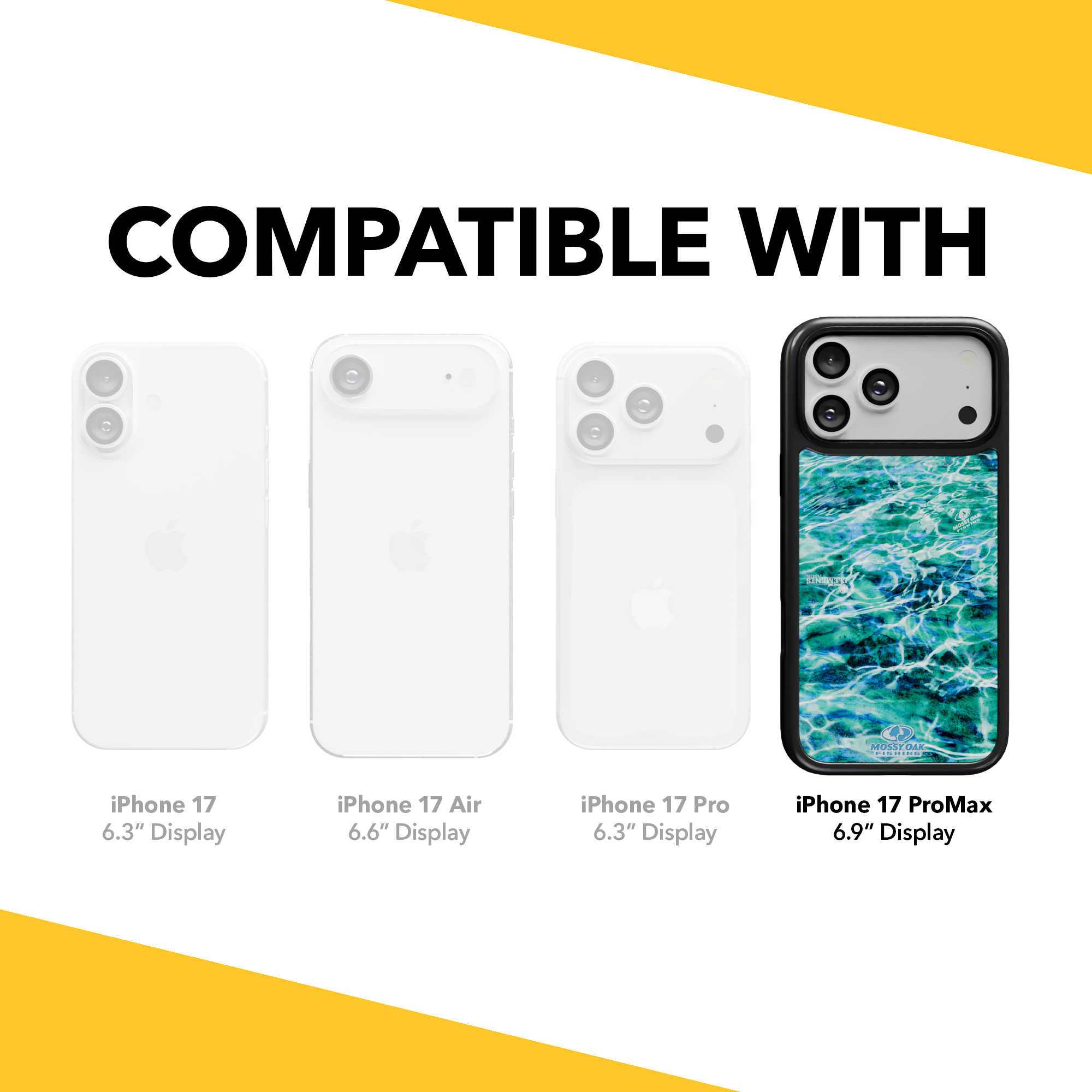 Mossy Oak Collection - Agua Seafoam for Apple iPhone 17 Pro Max - Black Agua Seafoam / iPhone 17 Pro Max / Black