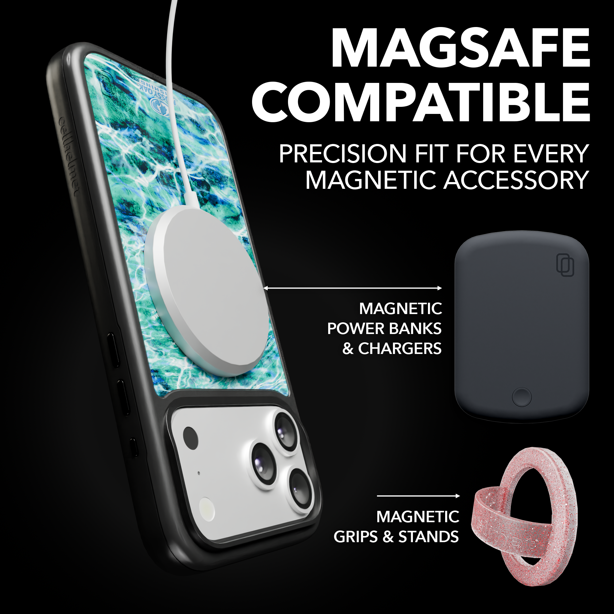 Mossy Oak Collection - Agua Seafoam for Apple iPhone 17 Pro Max - Black Agua Seafoam / iPhone 17 Pro Max / Black